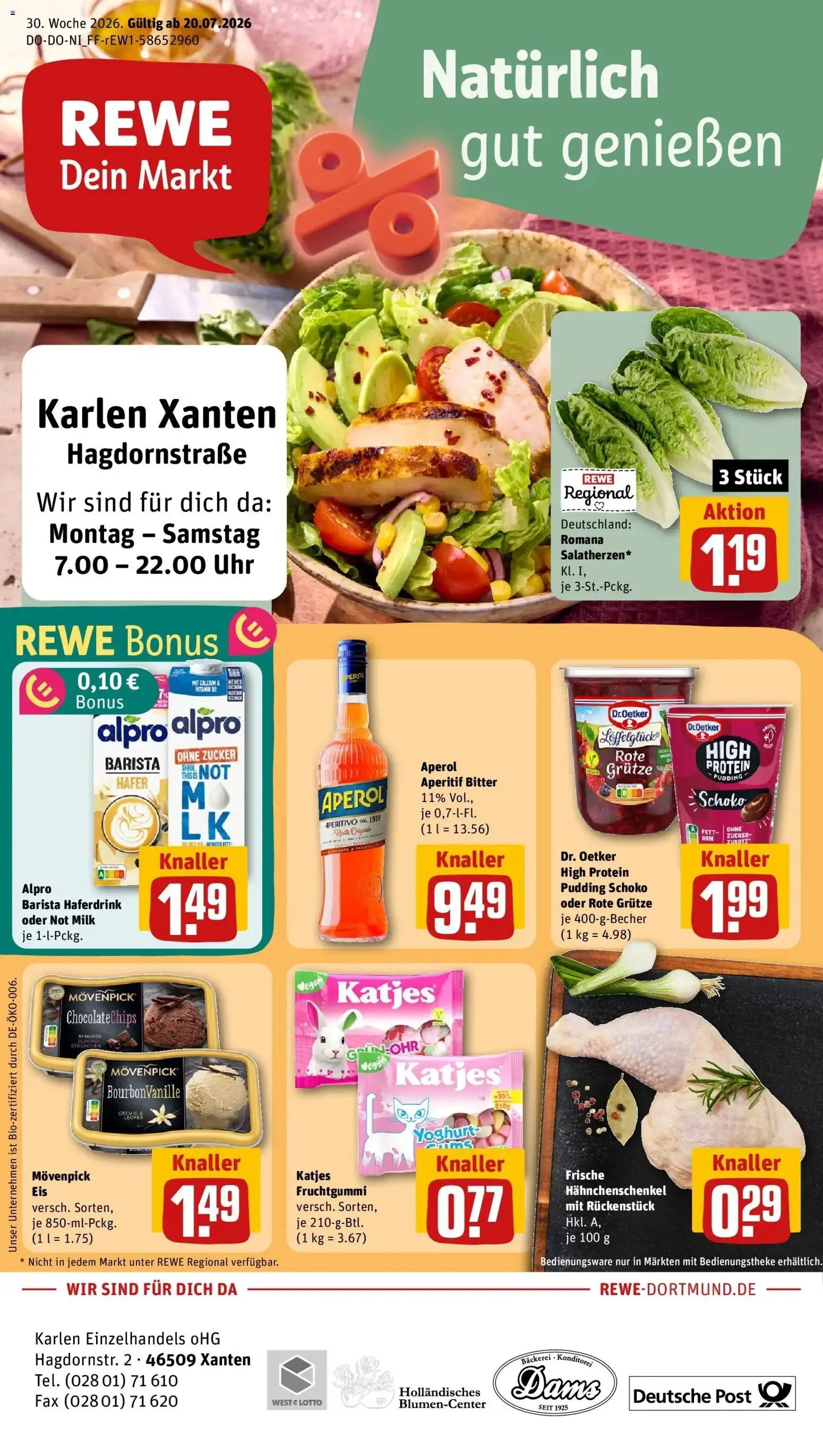 Vorschau von dem Prospekt des Geschäftes Rewe, gültig ab dem 20.07.2026