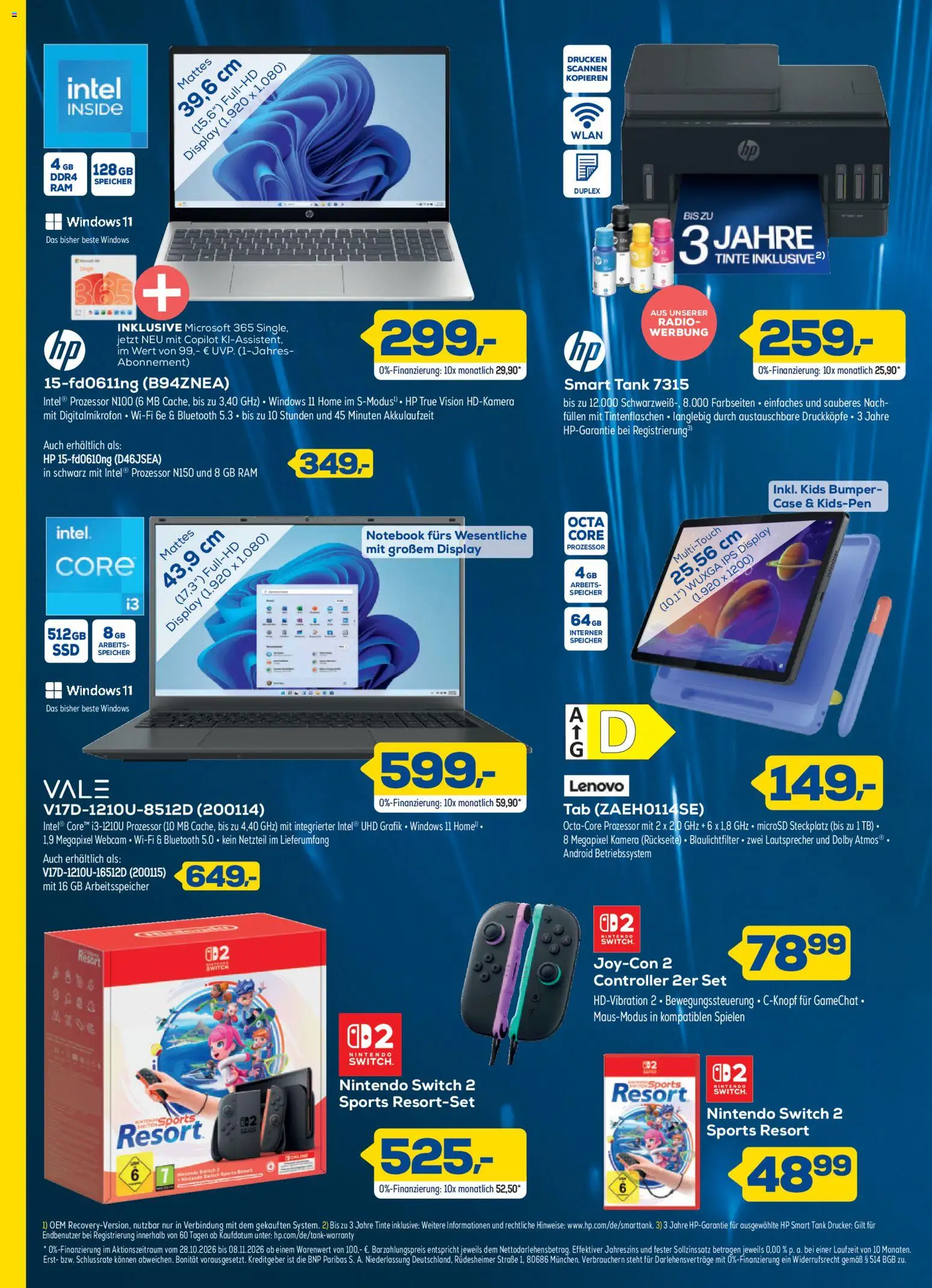 Vorschau von dem Prospekt des Geschäftes Euronics, gültig ab dem 28.10.2026 - Radio, Lenovo, Kamera, HP, Notebook, Drucker, Lautsprecher, Netzteil