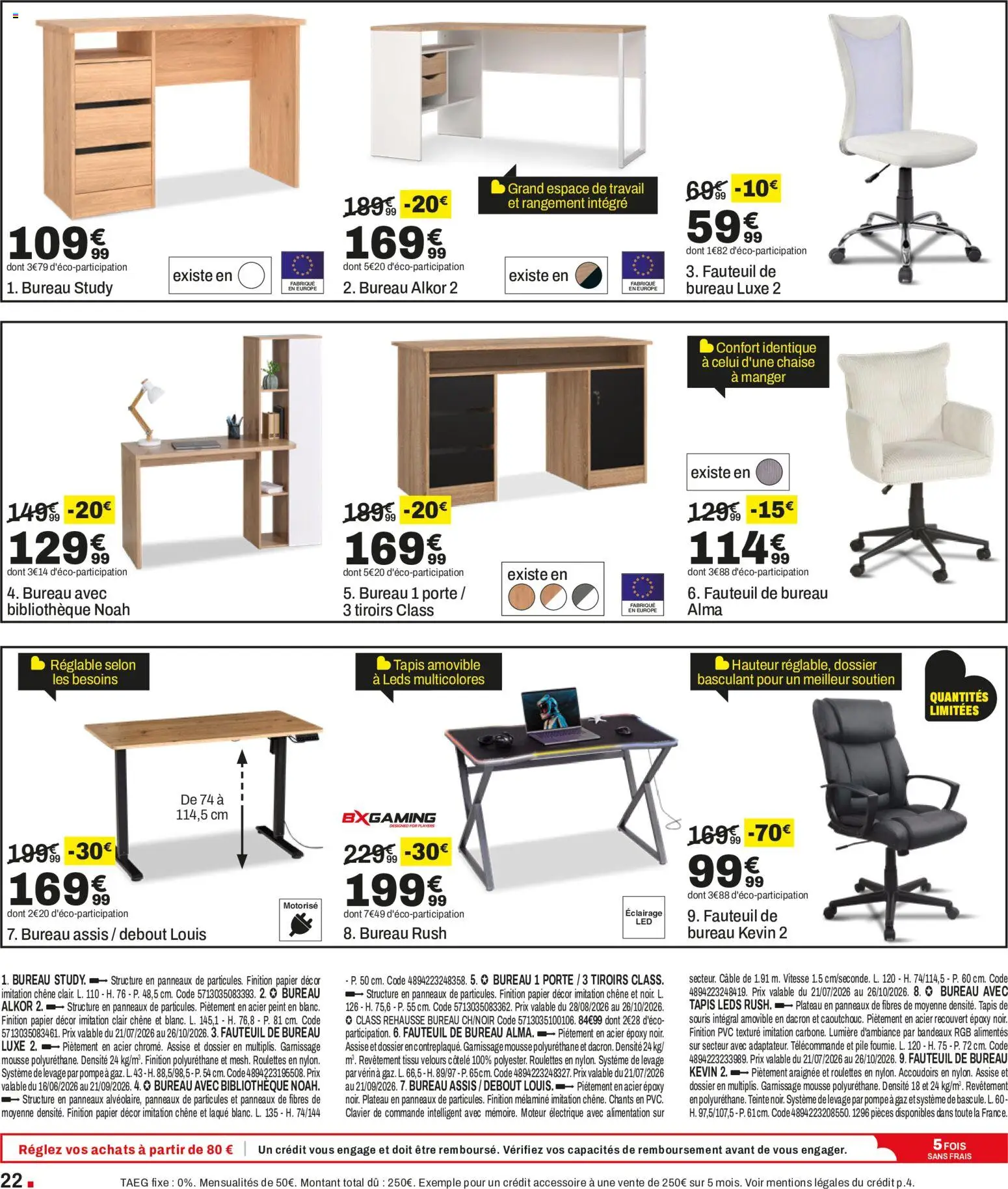 Prévisualisation de But catalogue du magasin But formulaire valide 28/08/2026 - Bureau, Alimentation, Fauteuil, Chaise, Porte, Mousse, Éclairage, Laque
