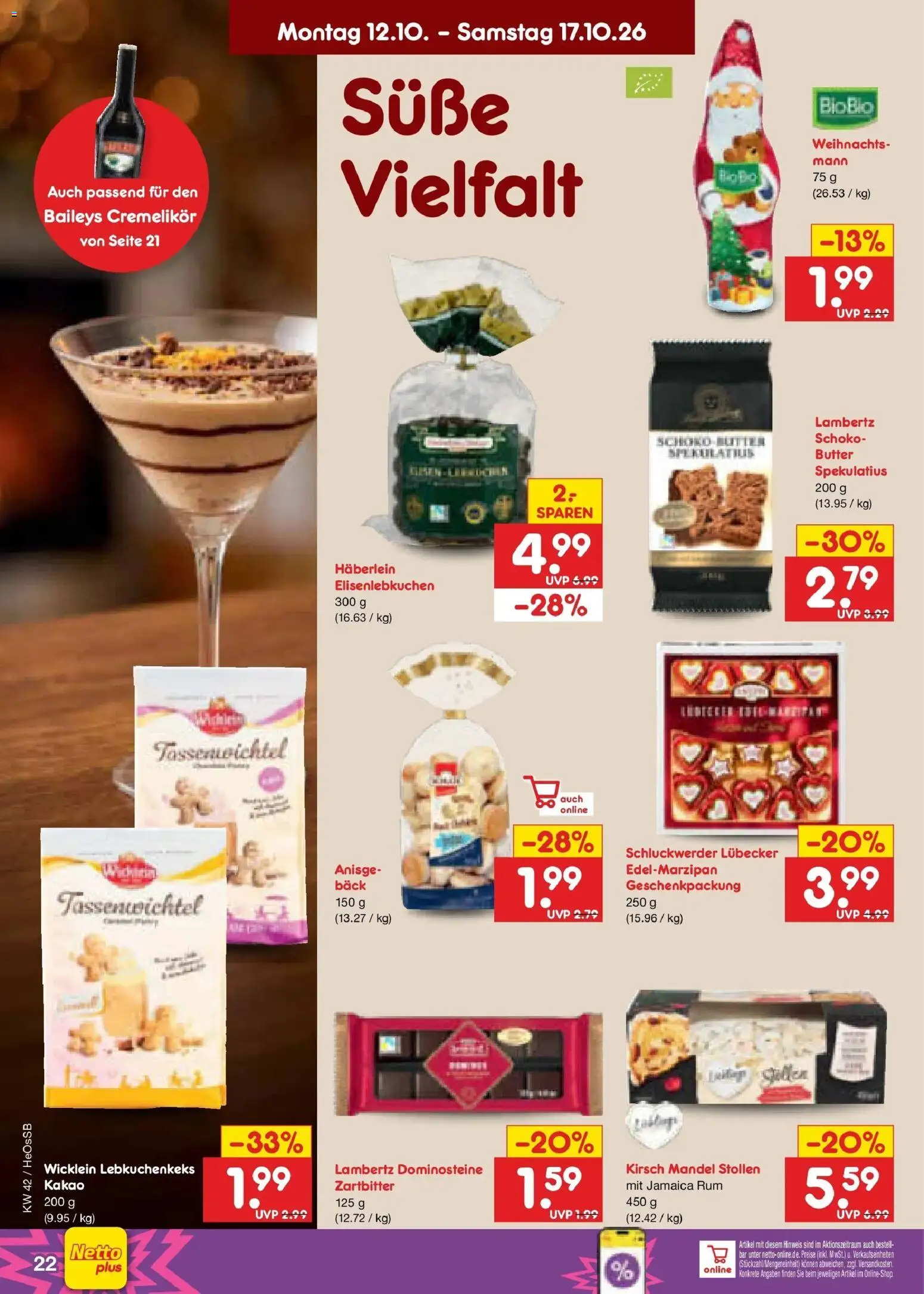 Vorschau von dem Prospekt des Geschäftes Netto Marken-Discount, gültig ab dem 12.10.2026 - Butter, Baileys, Rum