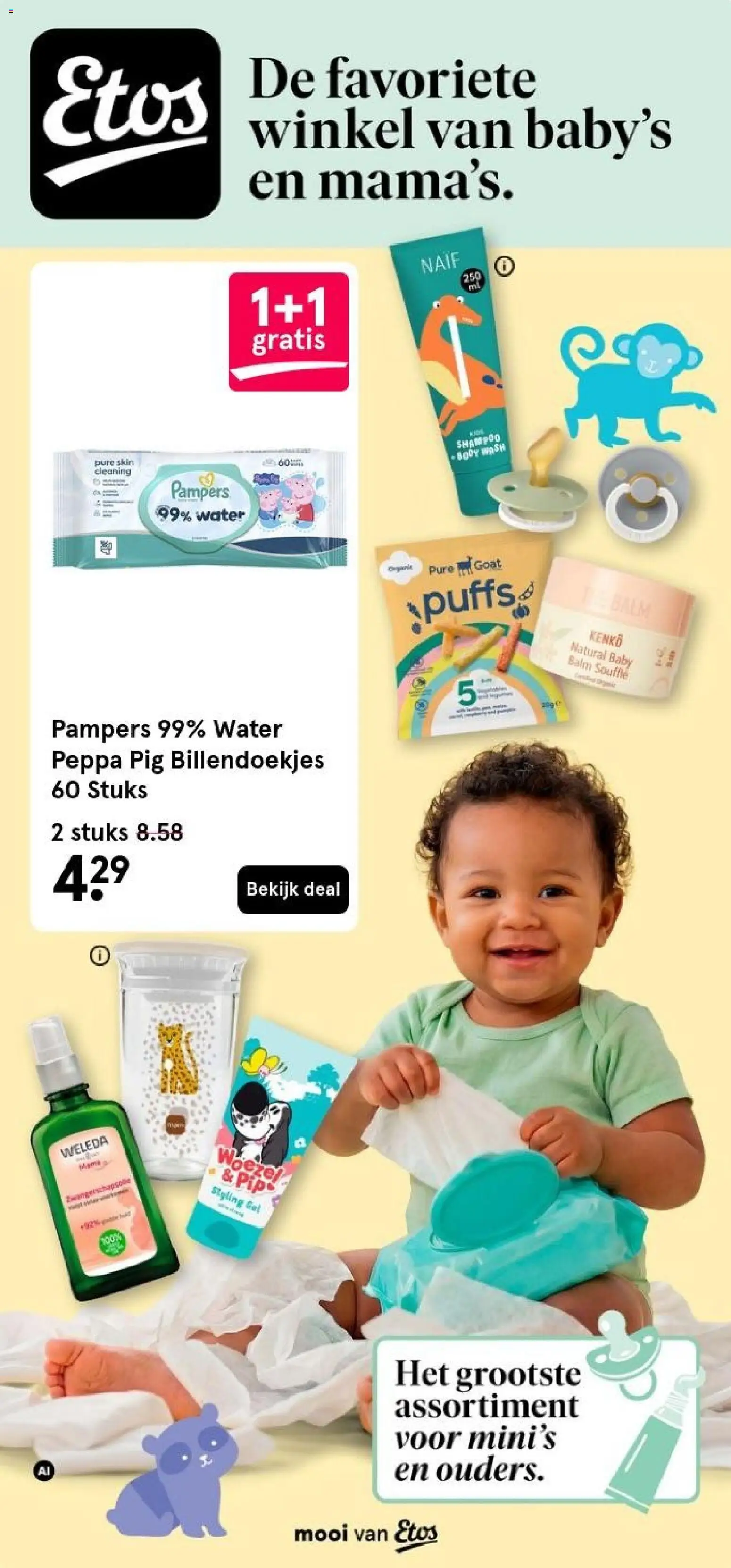 Voorbeeld van Etos folder - Baby en mama van winkel Etos geldig vanaf 26-10-2026 - Water, Pampers, Gel
