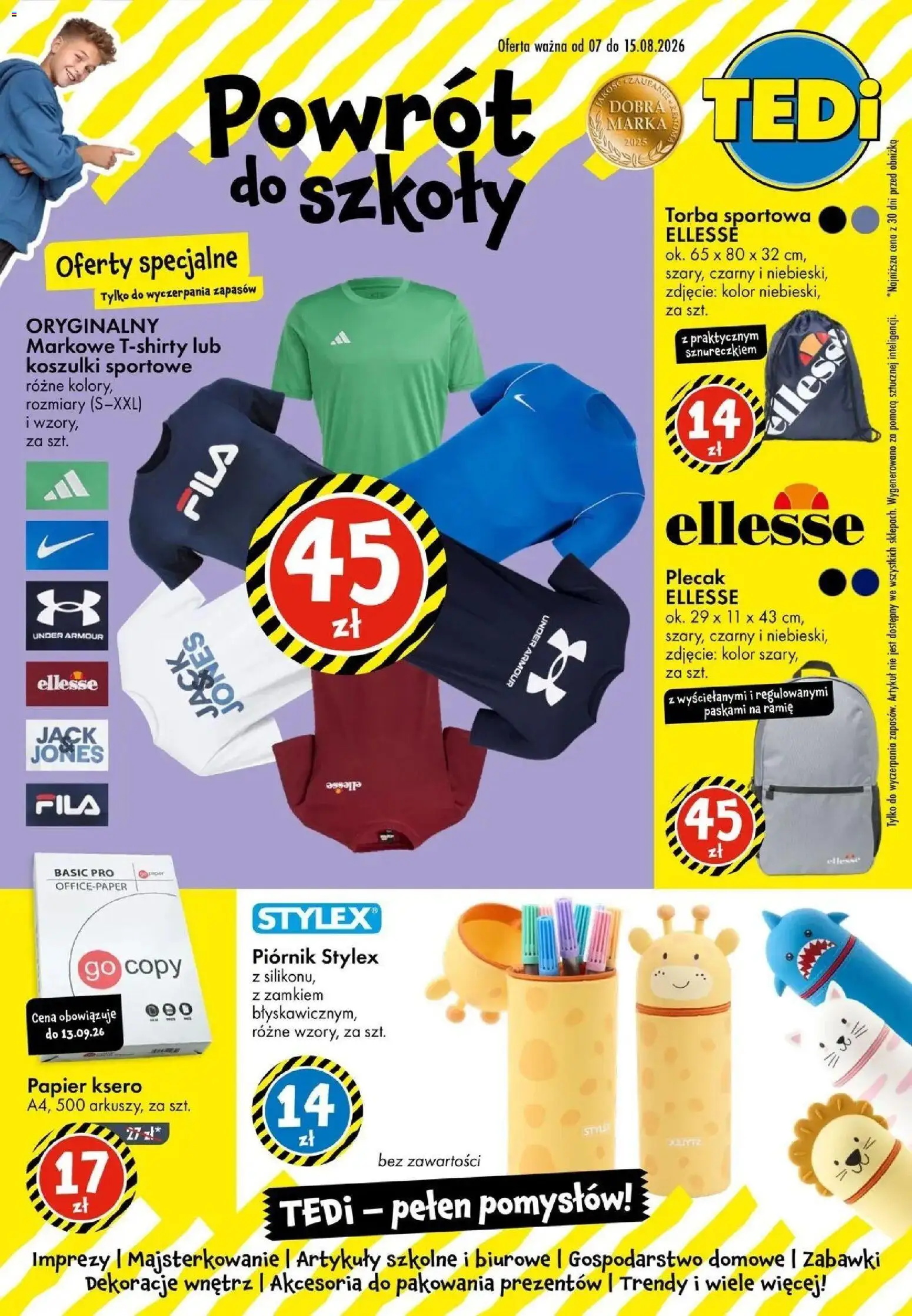 Pogląd gazetki "Tedi Powrót do szkoły" ze sklepu TEDi ważnej od 07.08.2026