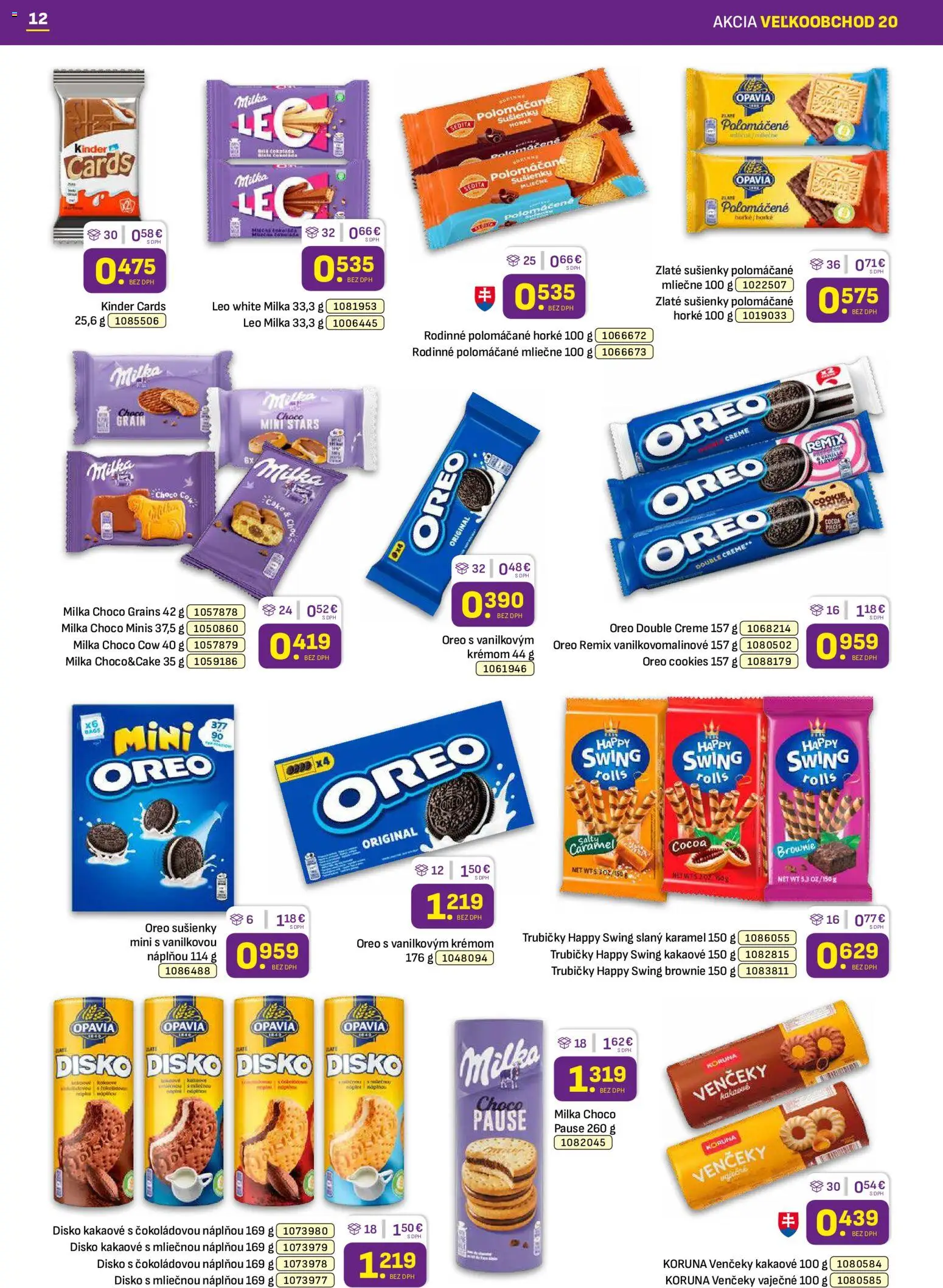 Náhľad Libex letáku platného od 05.10.2026 - Kinder, Milka, Oreo, Trubičky, Venčeky, Sušienky