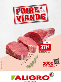 Vorschau des Merkblatts Aktionen Foire à la Viande Chavannes, Matran, Genève, Sion vom Shop Aligro gültig von 23.08.2026 bis 28.08.2026
