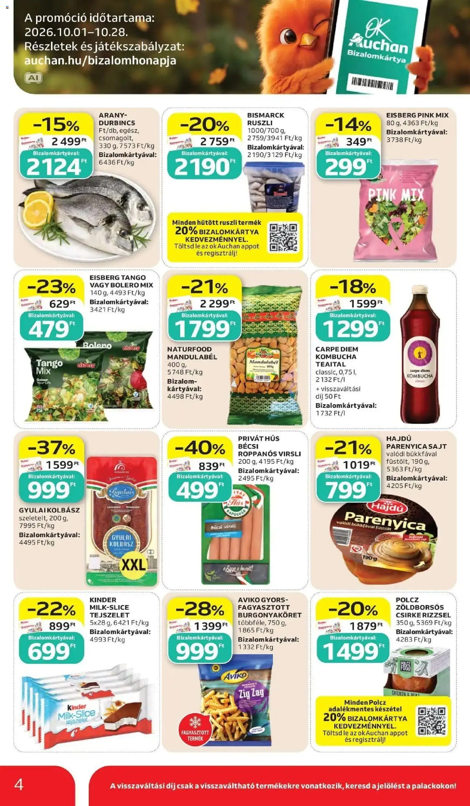 Auchan - Auchan akciós újság Szolnok megtekintése, amely érvényes 2026.10.15.-től