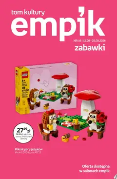 Pogląd gazetki "Empik promocje - Tom kultury Zabawki" ze sklepu Empik ważnej od 12.08.2026