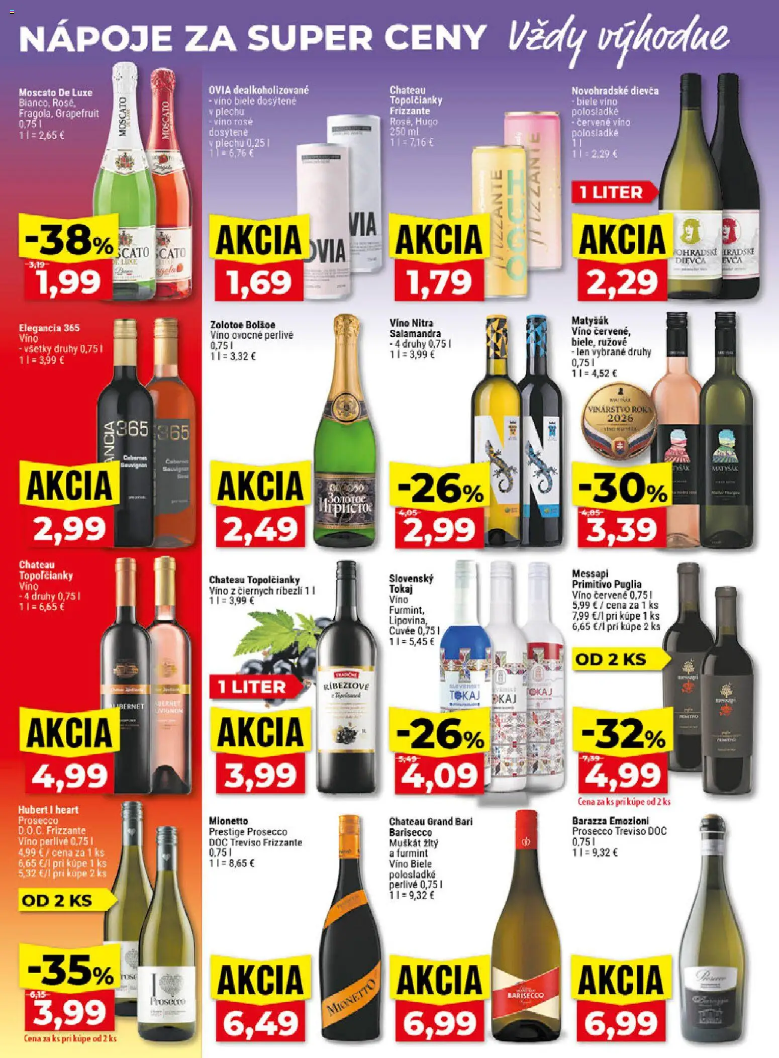 Náhľad Klas letáku platného od 07.09.2026 - Víno, Prosecco, Červené víno, Grapefruit, Nápoje