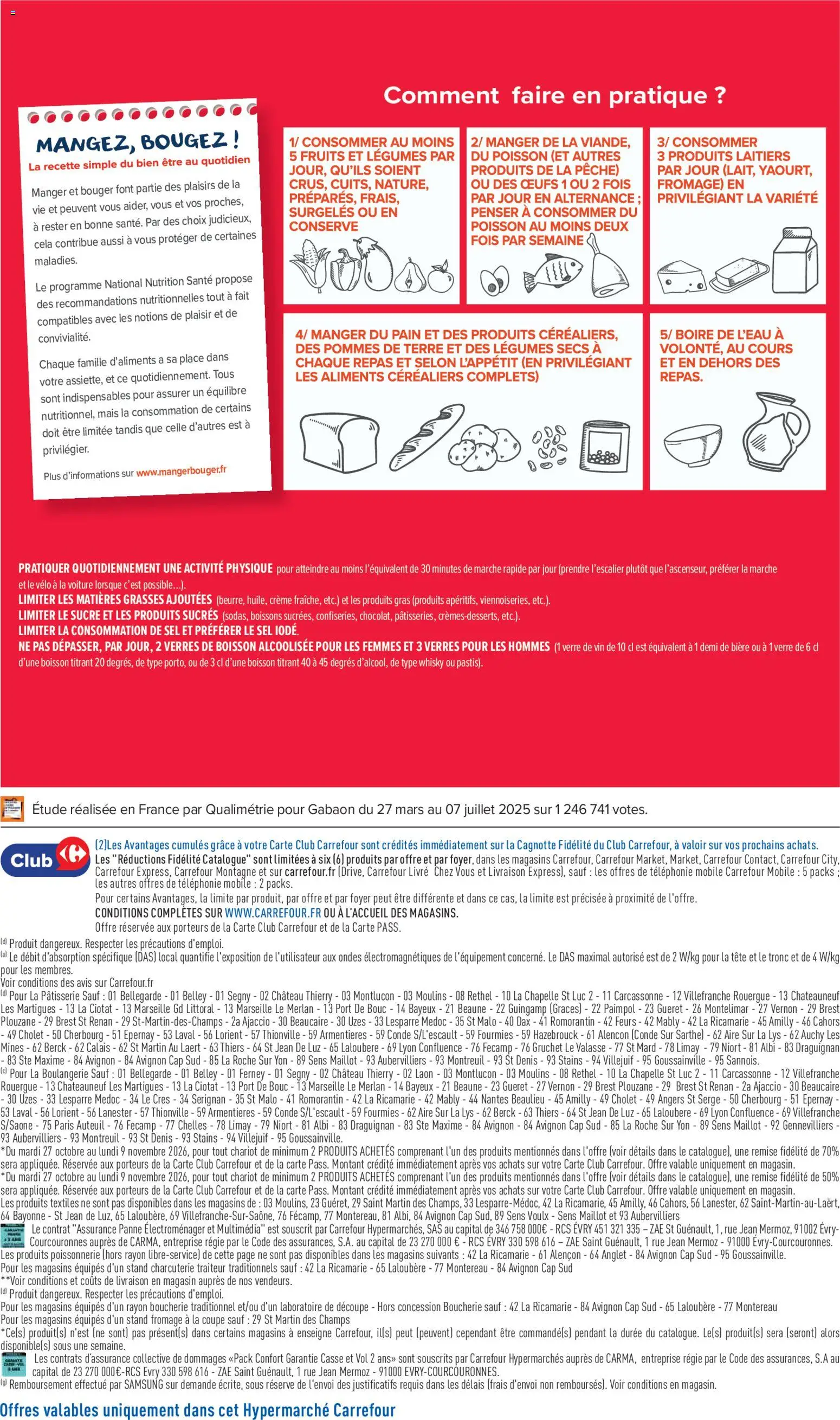 Prévisualisation de Carrefour Vos promos du quotidien du magasin Carrefour formulaire valide 27/10/2026 - Boulangerie, Fruits, Vin, Jean, Pêche, Chariot, Pommes, Boissons