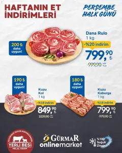 Gürmar Gürmar - Haftanın Et İndirimleri 16.07.2026 - Broşürünün önizlemesi