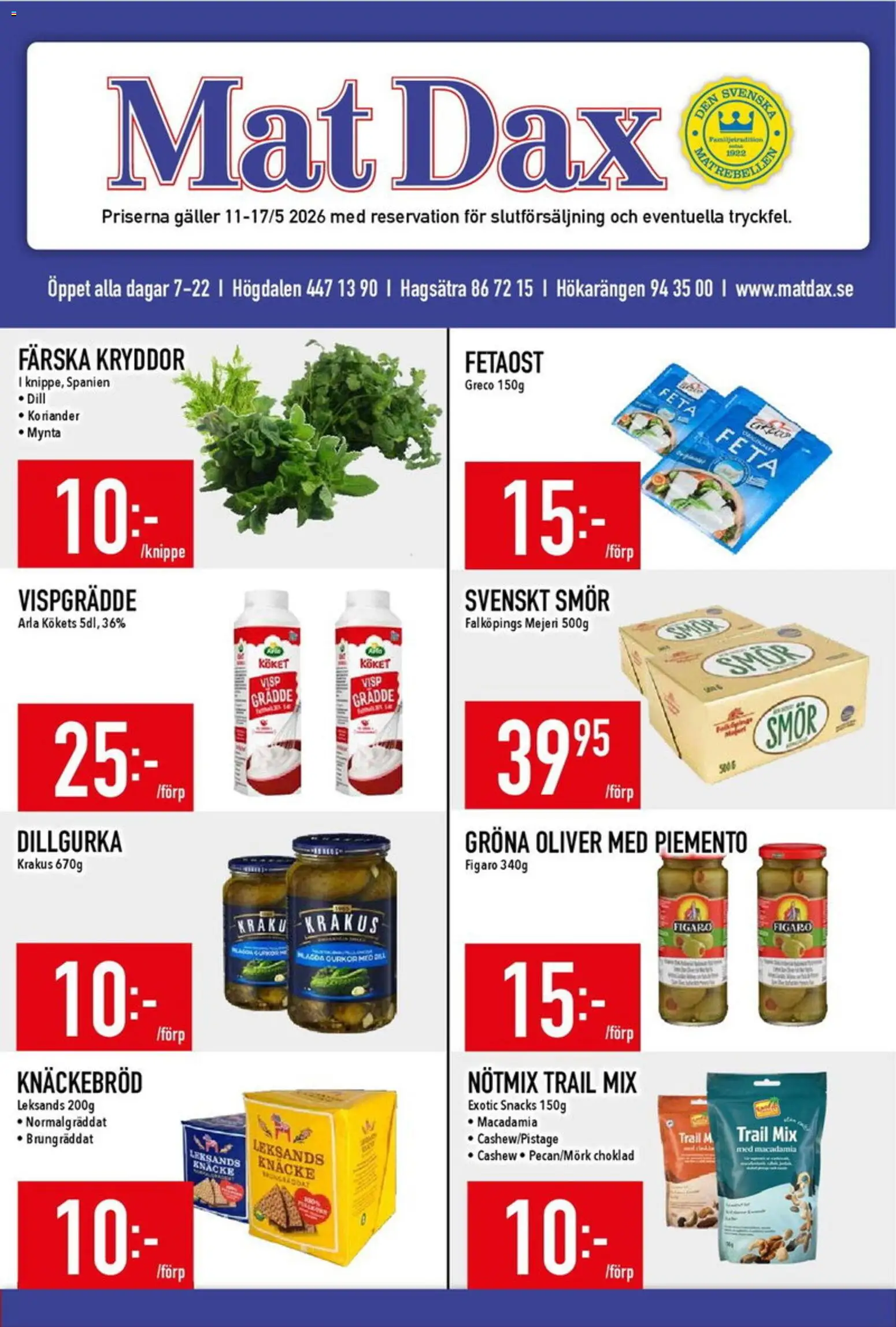 Förhandsgranska reklamblad Matdax erbjudanden från butik Matdax gäller från 18/05/2026