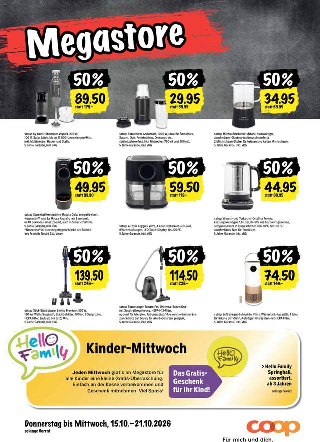 Neue Coop Aktionen ab 15.10.