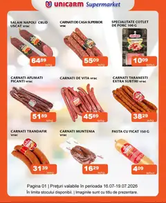 Previzualizarea de cataloage: Unicarm Unicarm Catalog Carne valabil de la 16.07.2026