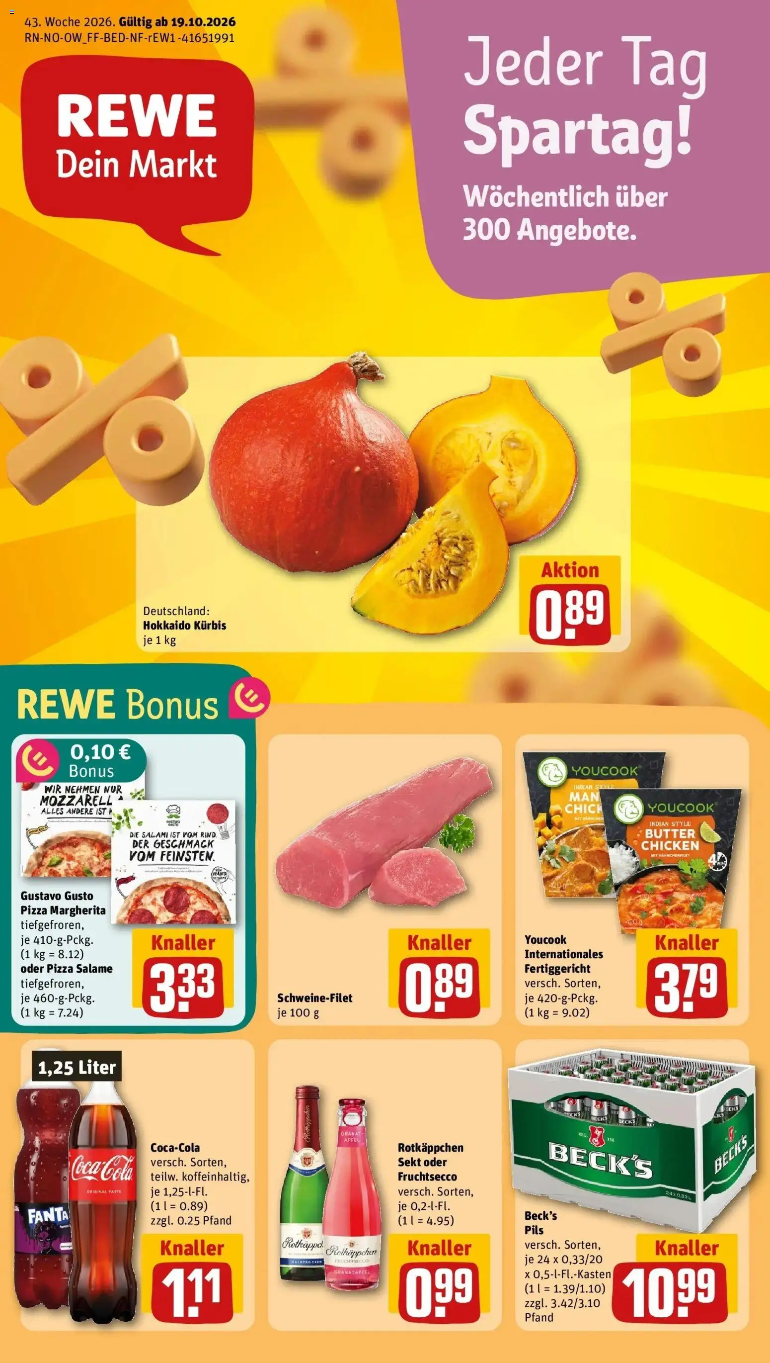 Vorschau von dem Prospekt des Geschäftes Rewe, gültig ab dem 19.10.2026