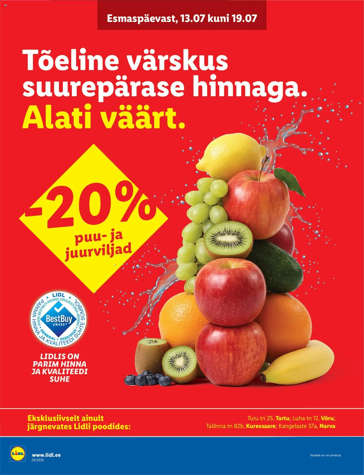 Lidl kliendilehe eelvaade alates 13.07.2026