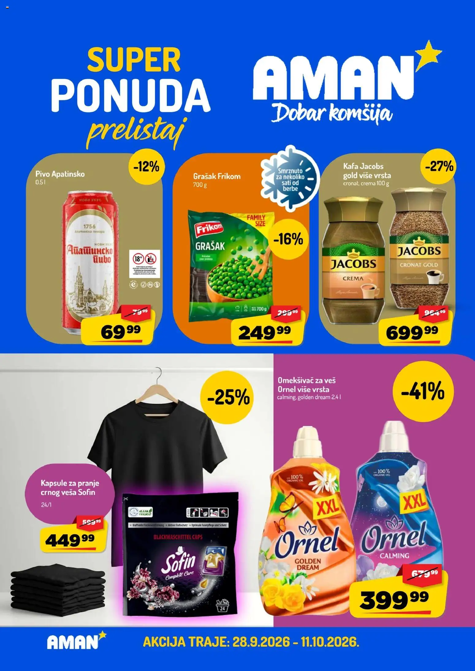 Pregled Aman kataloga - važi od 28.09.2026