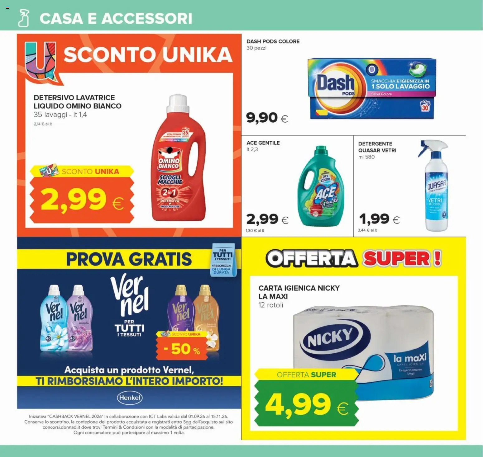 Anteprima dell'opuscolo Oasi volantino dal negozio Oasi valido da 22/10/2026 - Lavatrice, Carta igienica, Detergente, Smacchiatore