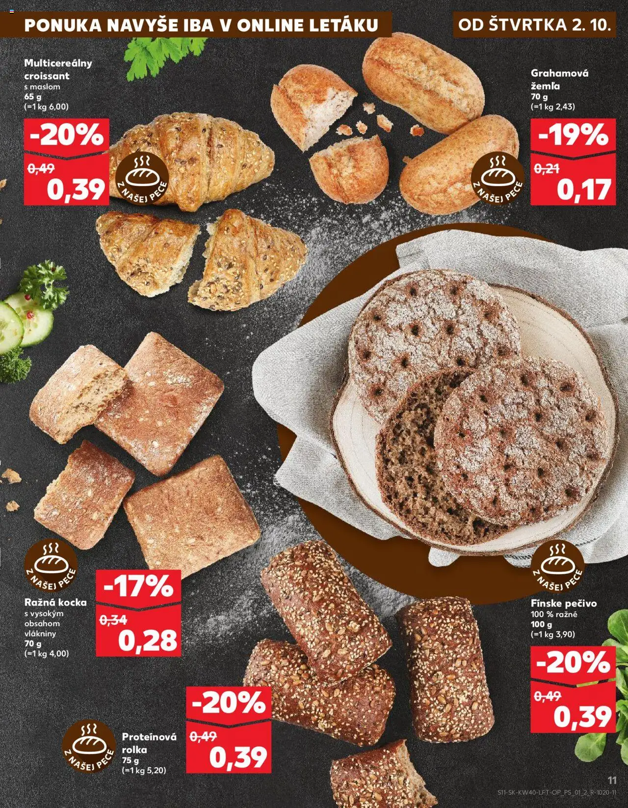 Náhľad Kaufland letáku platného od 02.10.2025 - Protein, Croissant, Pec
