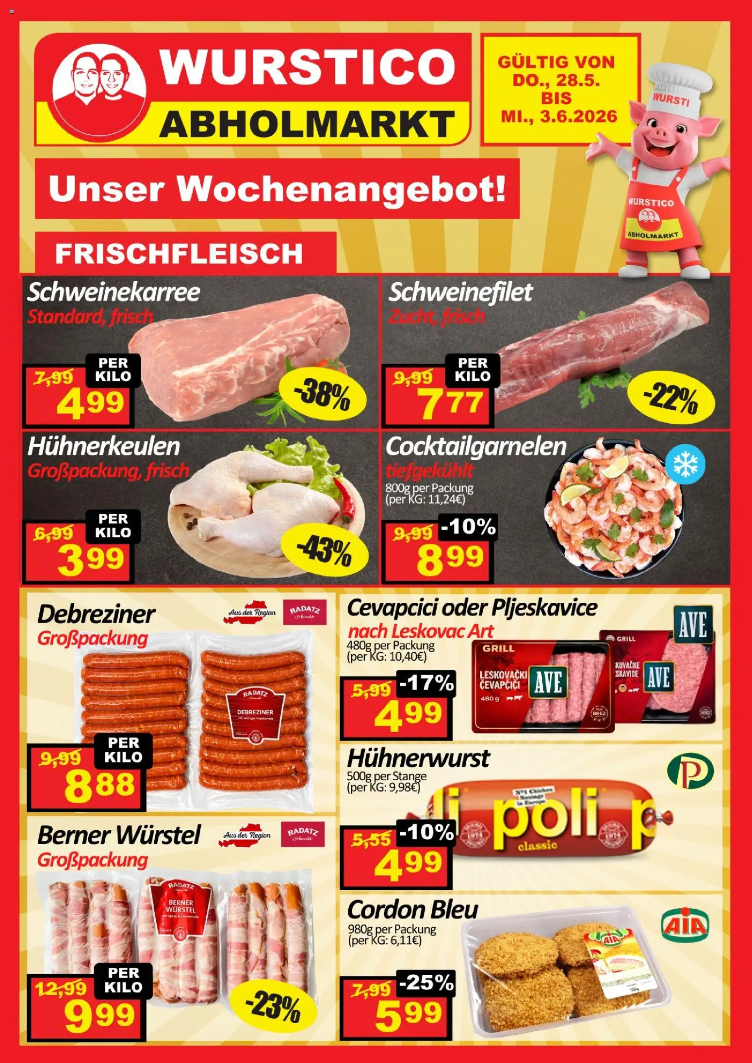Vorschau der Angebote: Wurstico Abholmarkt Wurstico Abholmarkt Flugblatt gültig ab 28.05.2026 - Grill