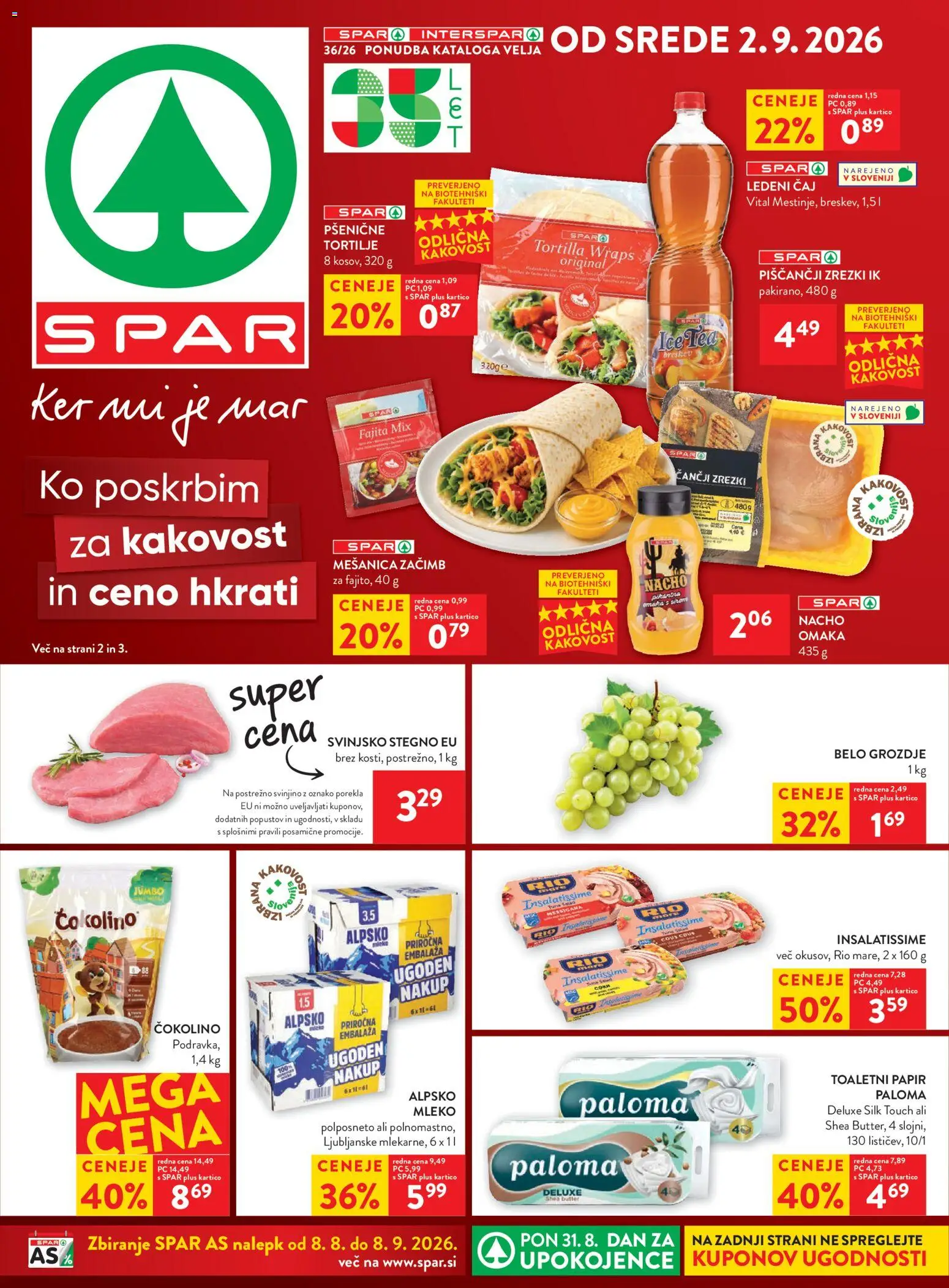 Predogled kataloga iz trgovine Spar veljaven od 02.09.2026