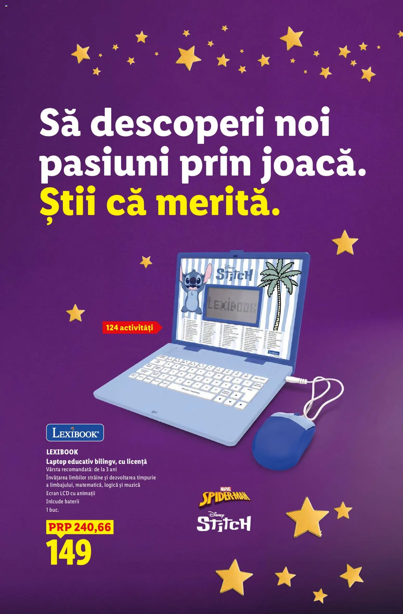 Previzualizarea de cataloage: Lidl Lidl Catalog De jucării valabil de la 02.11.2026 - Laptop, Disney, Baterii