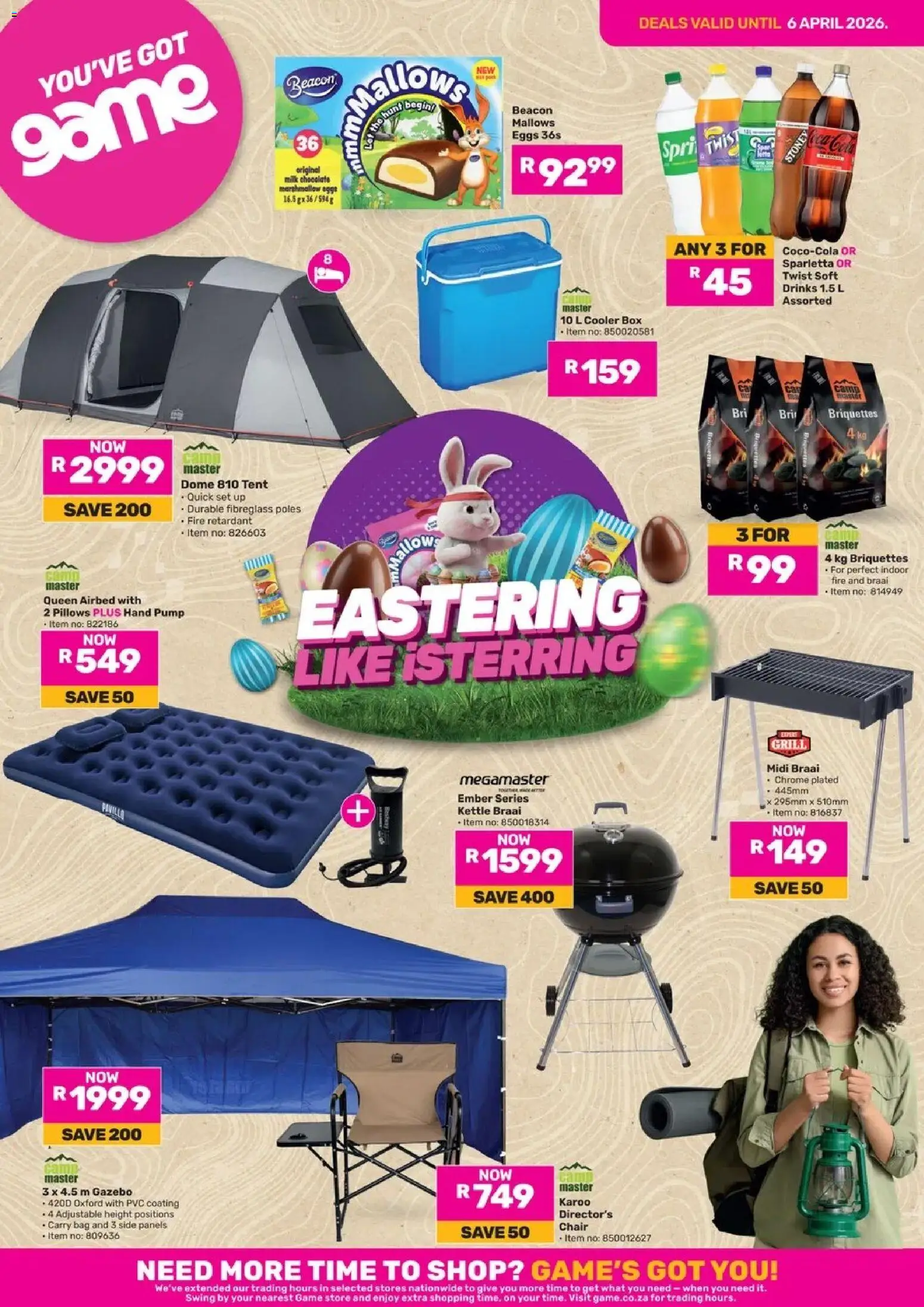 Preview of Game flyer valid from 05/03/2026 - Chocolate, Kettle, Chair, Box, Milk, Tent, Cooler, Stoney