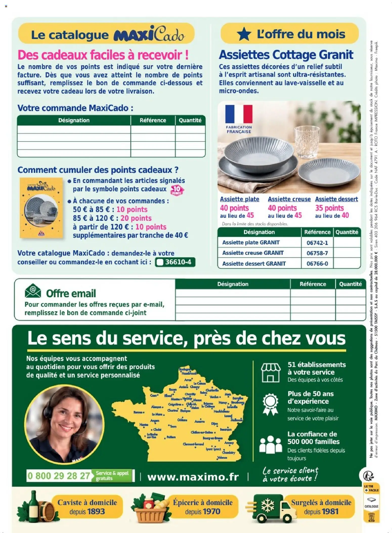 Prévisualisation de Maximo catalogue epicerie du magasin Maximo formulaire valide 26/10/2026 - Dessert, Assiette