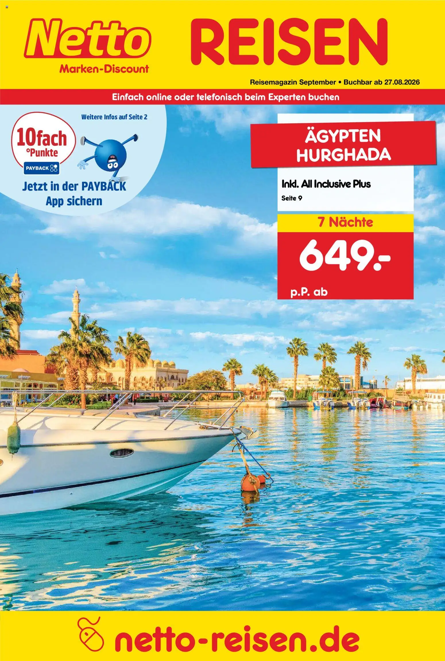 Vorschau von dem Prospekt des Geschäftes Netto Reisen, gültig ab dem 27.08.2026