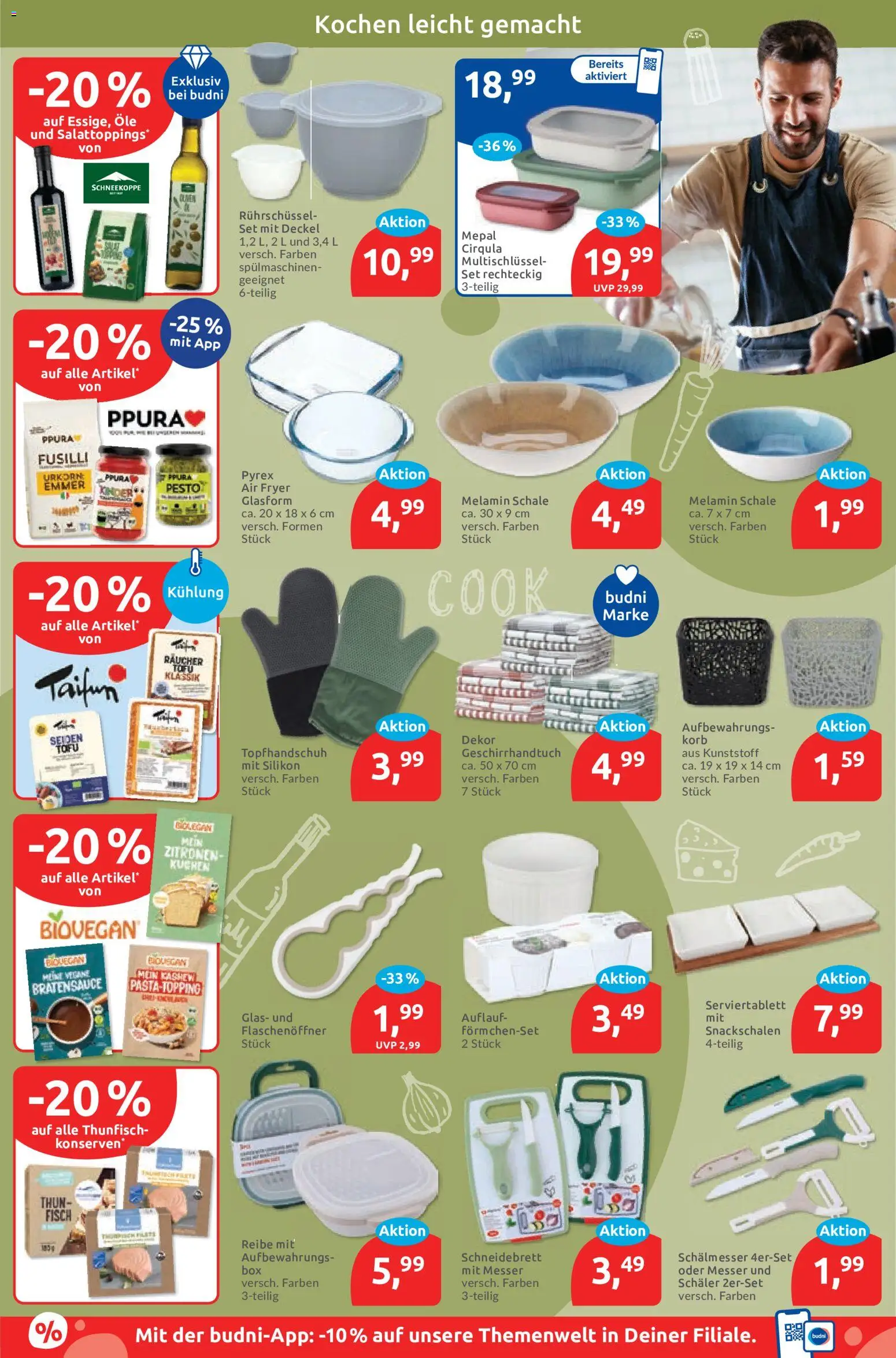 Vorschau von dem Prospekt des Geschäftes Budni, gültig ab dem 14.09.2026 - Kuchen, Fisch, Thunfisch, Korb, Zitronen