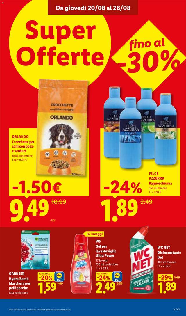 Nuovo volantino Lidl dal 20/08