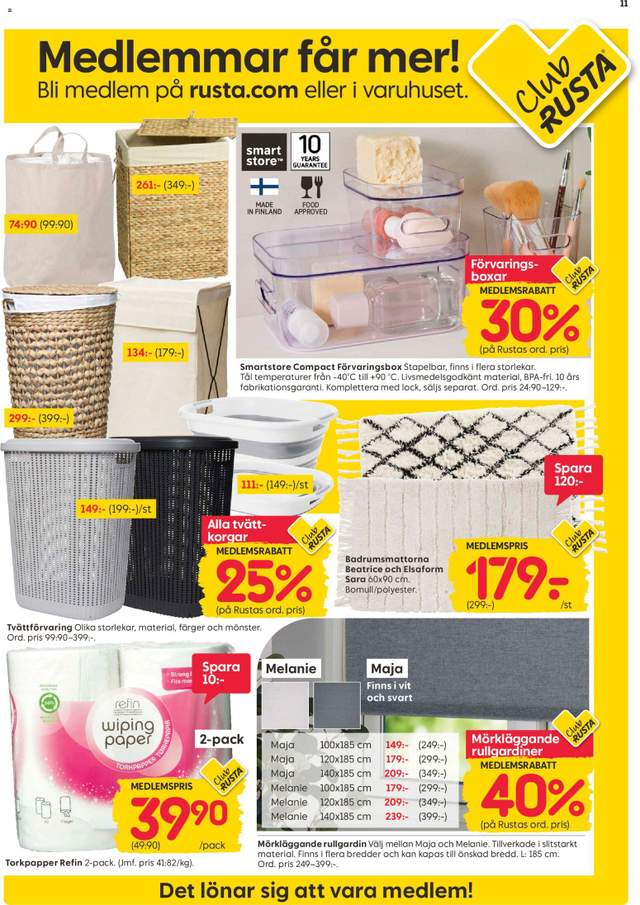 Nytt Rusta reklamblad från 13/07