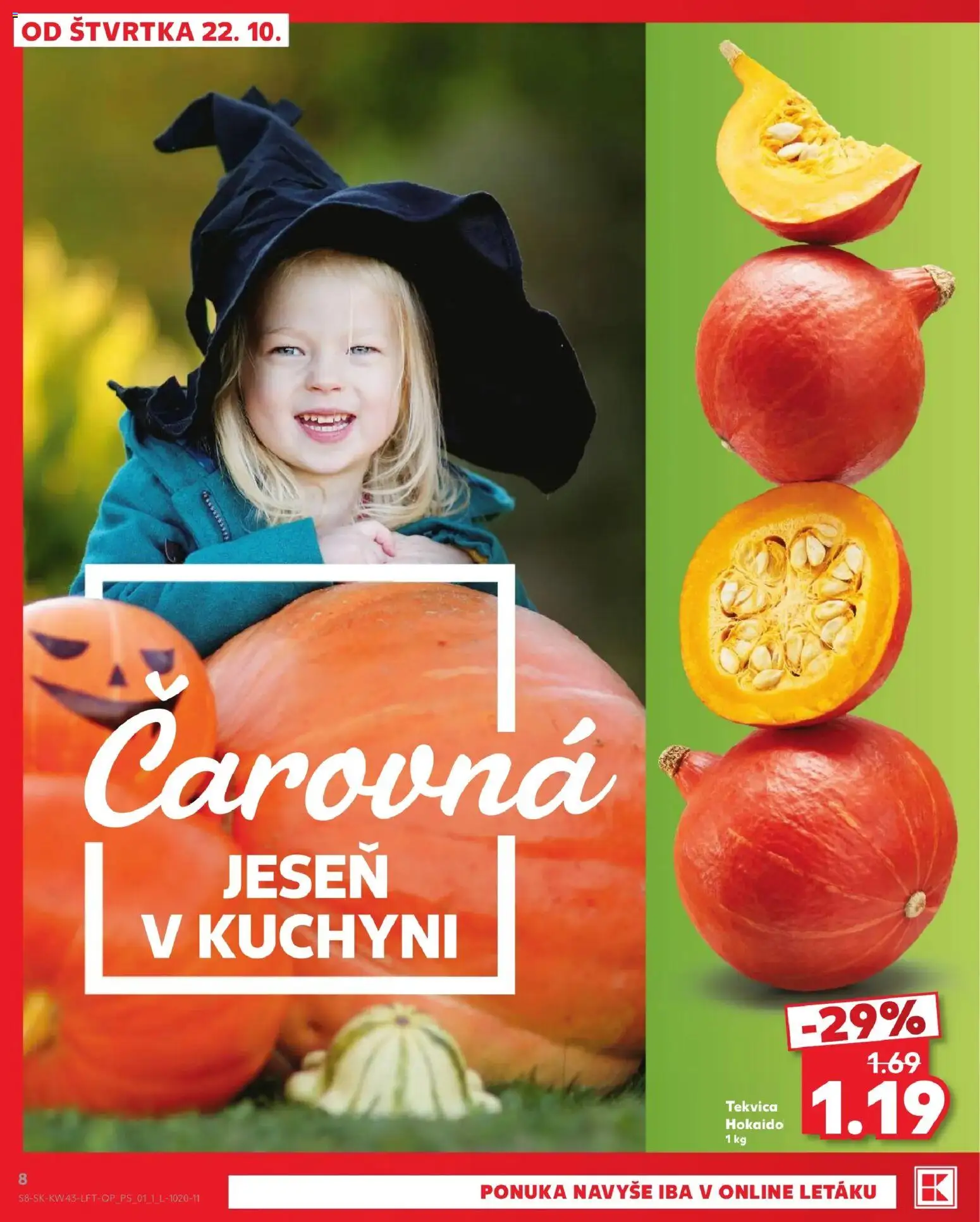 Náhľad Kaufland letáku platného od 22.10.2026 - Tekvica