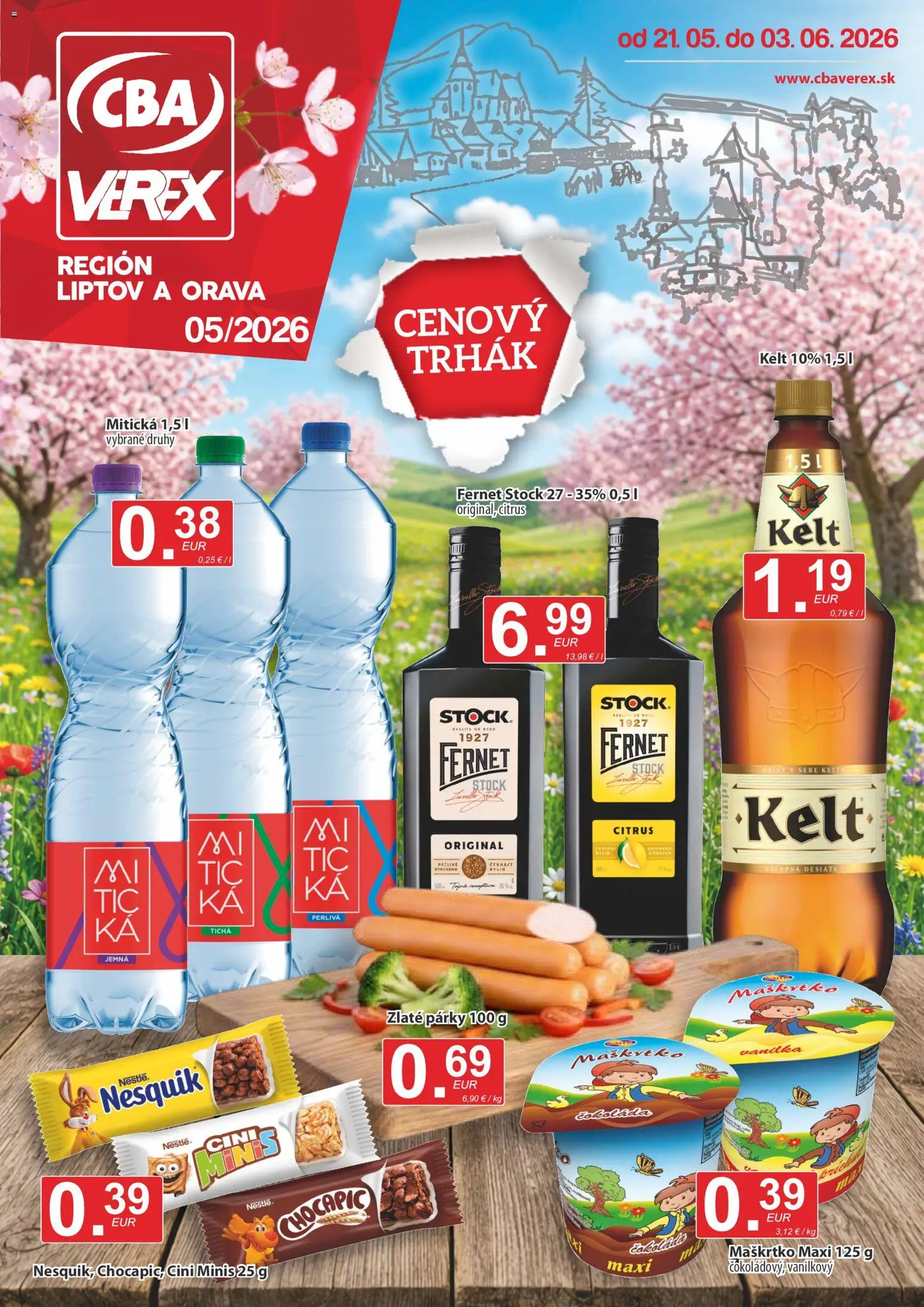 Náhľad CBA Verex letáku platného od 21.05.2026