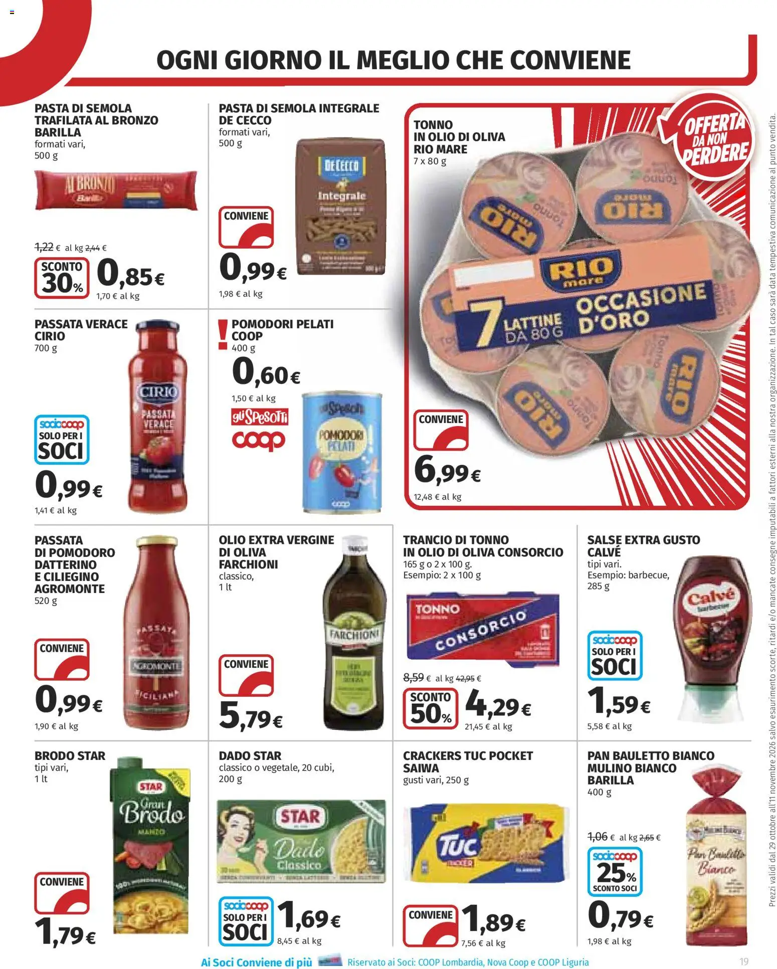 Anteprima dell'opuscolo COOP volantino Superstore dal negozio COOP valido da 29/10/2026 - Pasta, Olio di Oliva, Pomodoro, Olio, Barilla, De Cecco, Semola, Salse