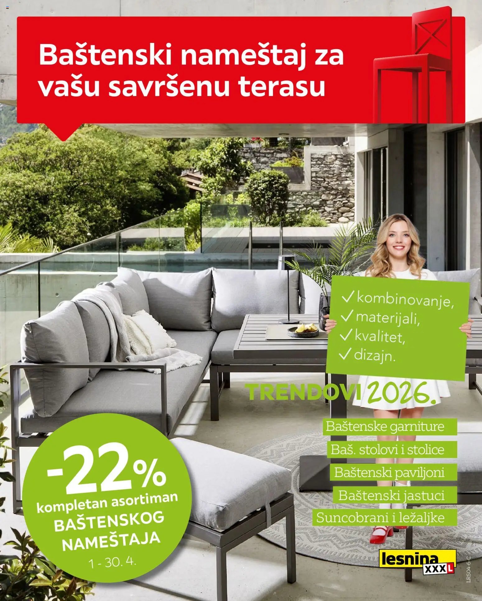 Pregled Lesnina XXXL kataloga - važi od 01.04.2026
