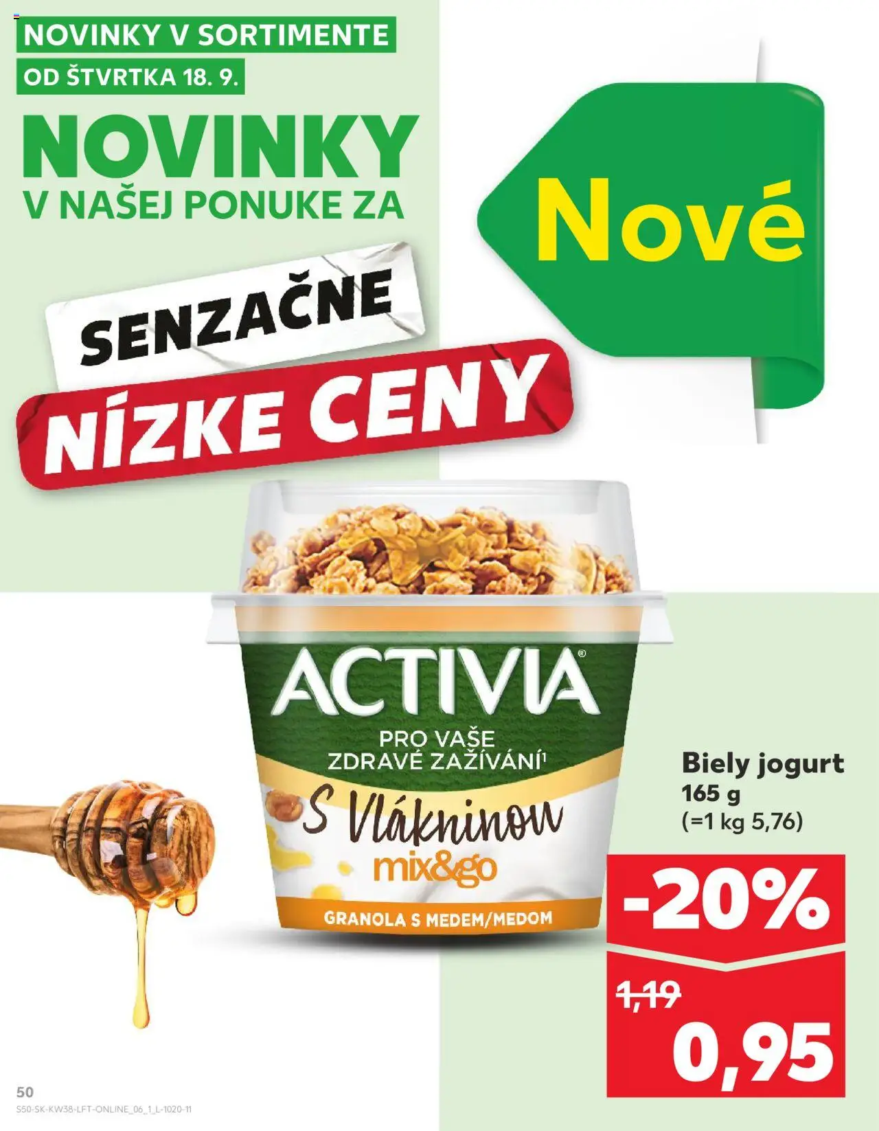 Náhľad Kaufland letáku platného od 18.09.2025 - Jogurt, Biely jogurt