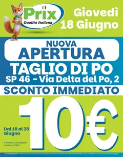 Anteprima dell'opuscolo Prix volantino Apertura Taglio di Po dal negozio Prix valido da 15/06/2026