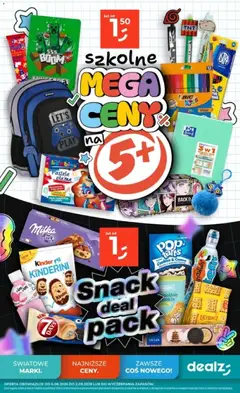 Pogląd gazetki "Dealz gazetka - Szkolne Mega Ceny" ze sklepu Dealz ważnej od 06.08.2026