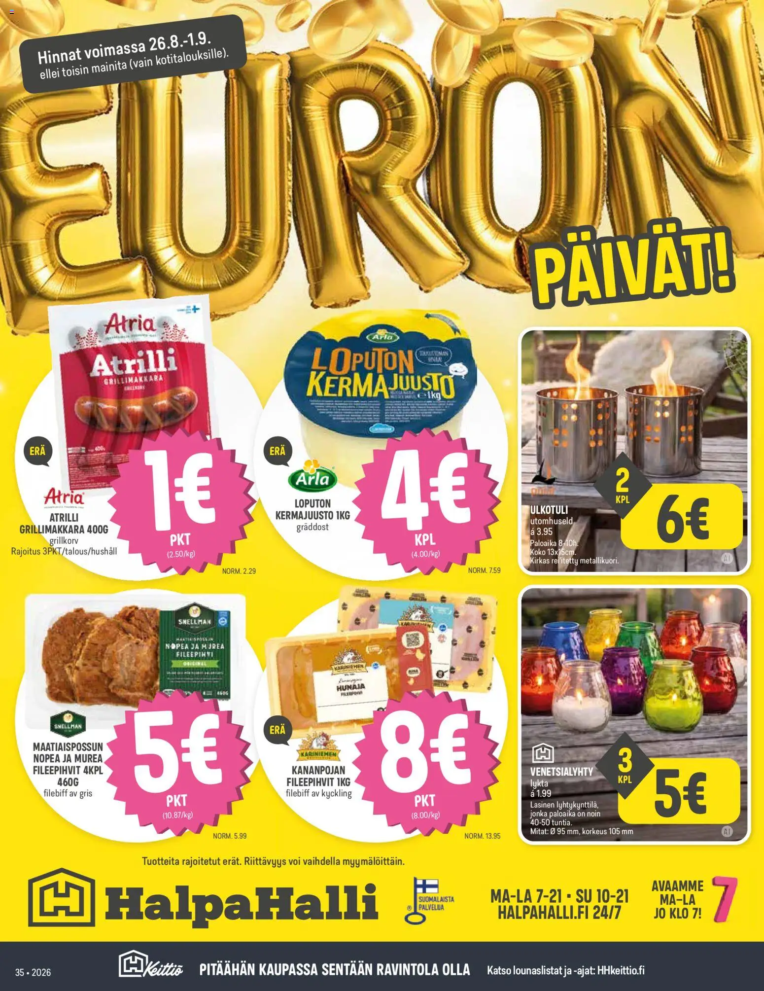 Kaupan Halpa Halli Halpa Halli viikkokuvasto esikatselu, voimassa 26/08/2026