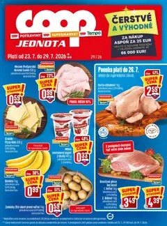 Náhľad COOP Jednota letáku platného od 23.07.2026