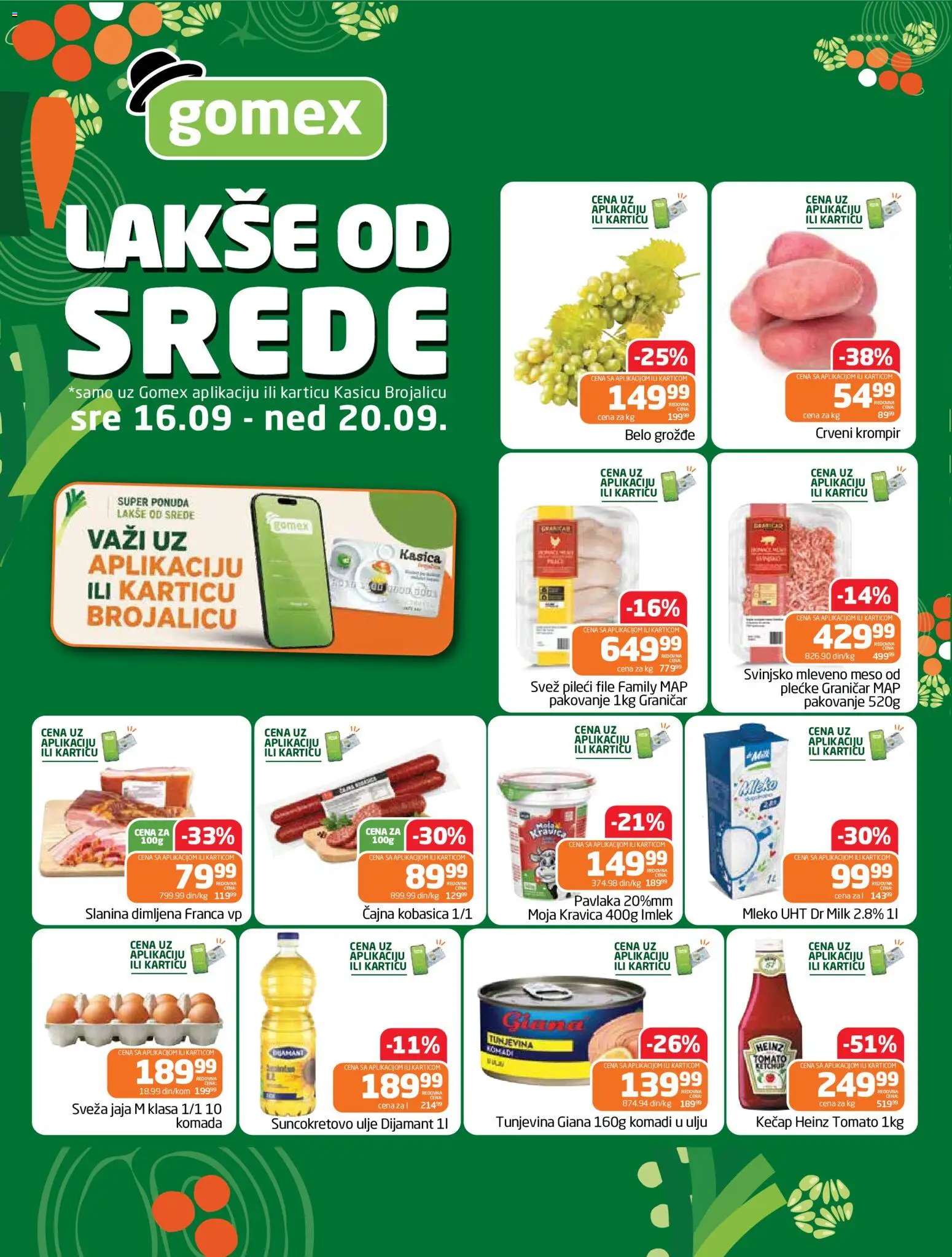 Pregled Gomex kataloga - važi od 16.09.2026