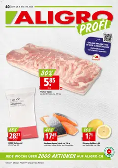 Vorschau des Merkblatts Aligro aktionen Chavannes, Matran, Genf, Sitten vom Shop Aligro gültig von 28.09.2026 bis 03.10.2026