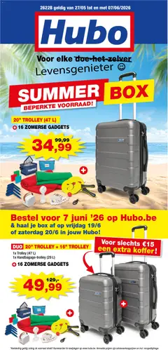 Voorbeeld van Hubo Folder van winkel Hubo geldig vanaf 27/05/2026