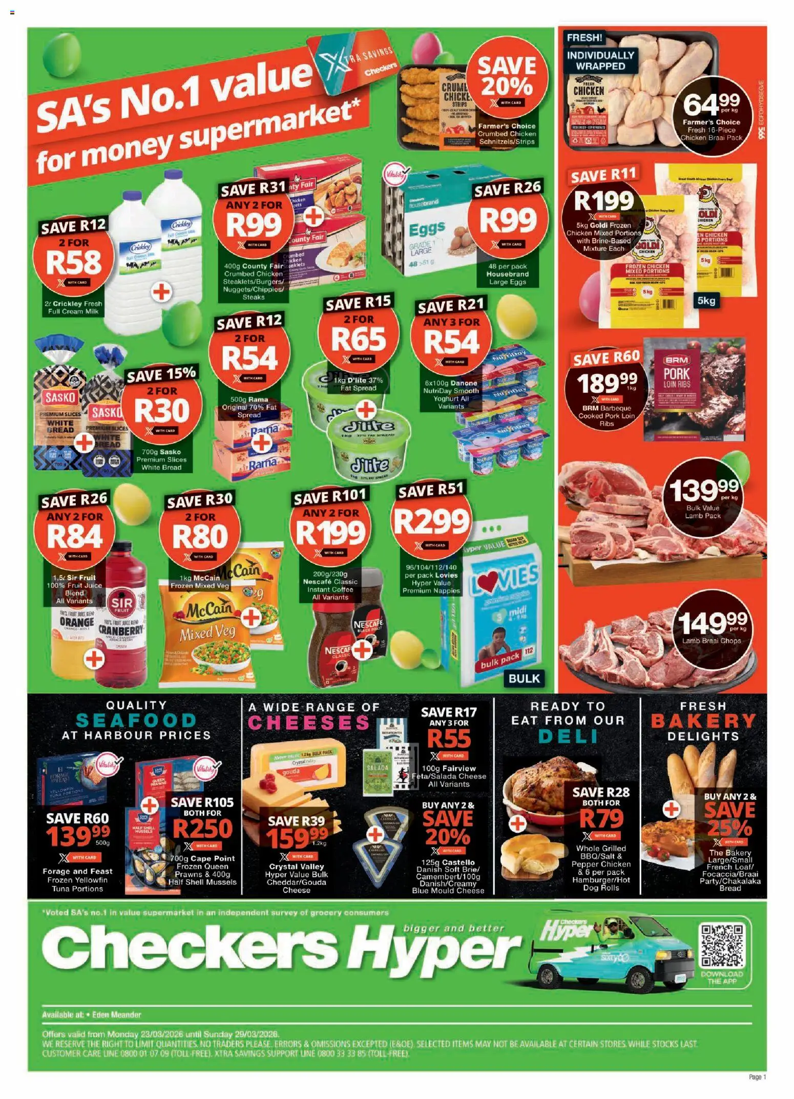 Checkers - Eastern Cape - Hyper March Month-End Promotion Eden Meander ...
