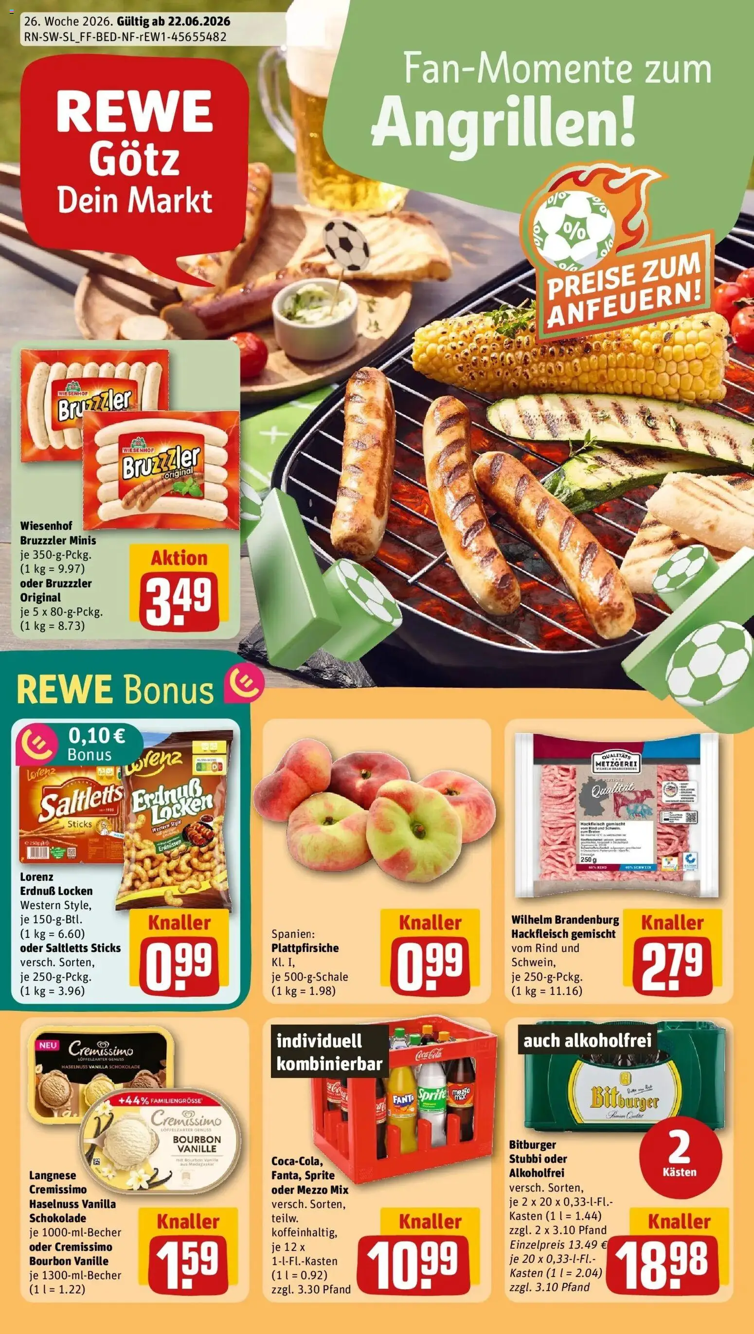 Vorschau von dem Prospekt des Geschäftes Rewe, gültig ab dem 21.06.2026