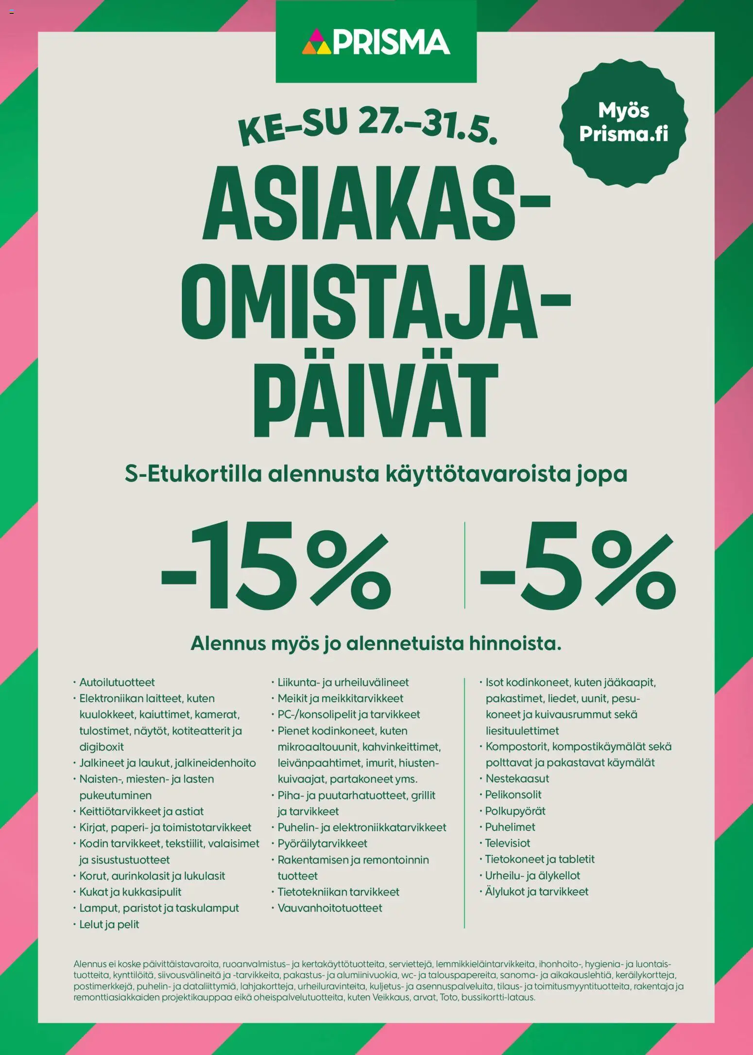 Kaupan Prisma Prisma tarjoukset - AO-päivät esikatselu, voimassa 27/05/2026