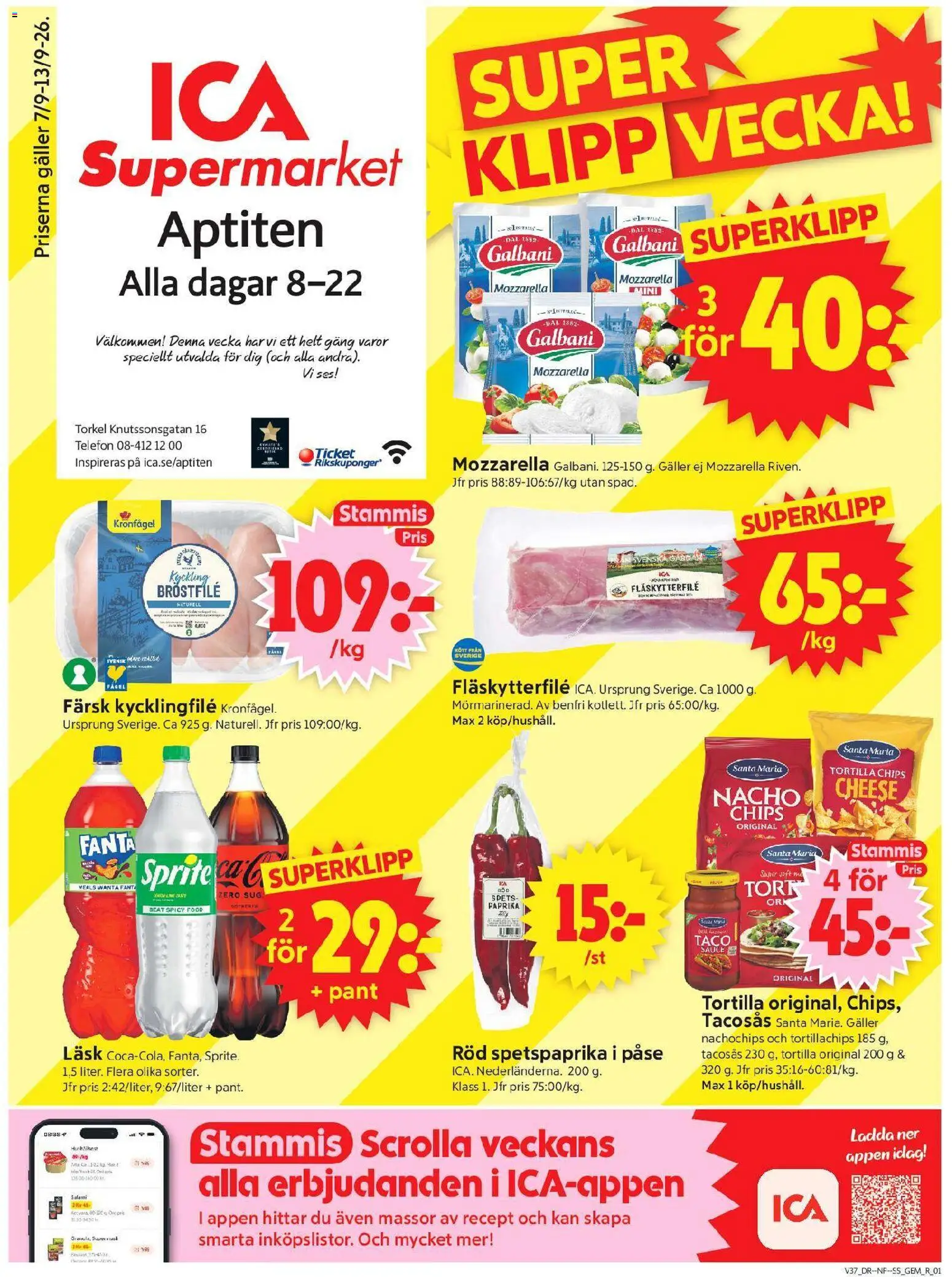 Förhandsgranska reklamblad ICA Supermarket erbjudanden från butik ICA Supermarket gäller från 07/09/2026