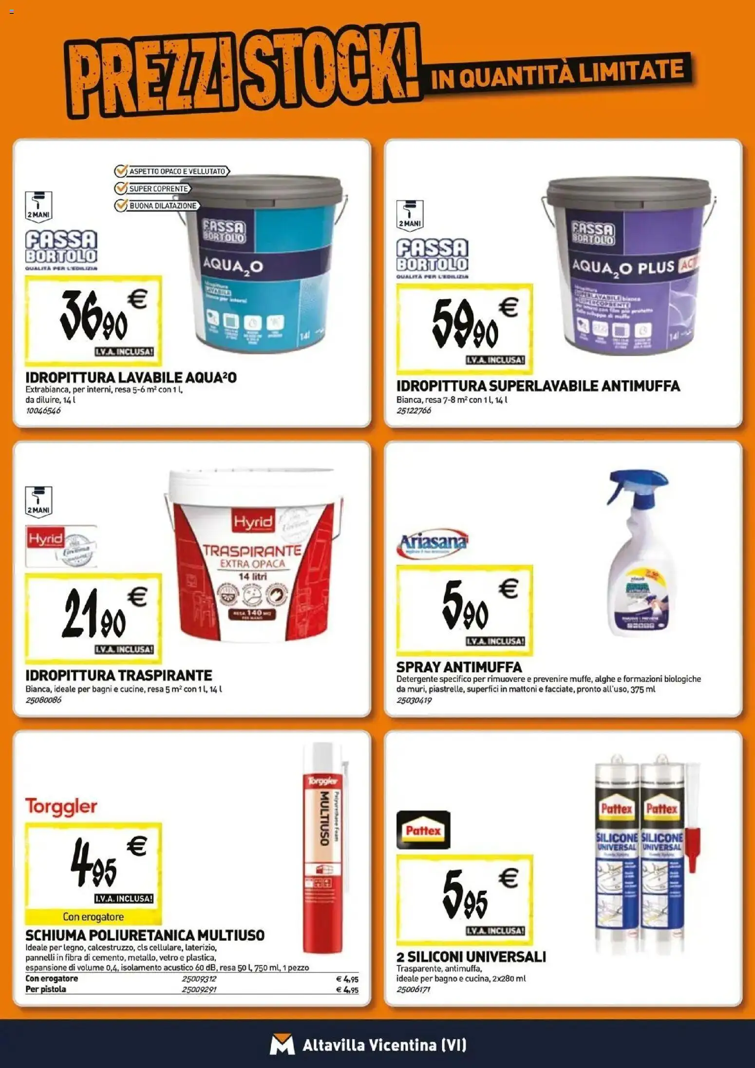 Anteprima dell'opuscolo TECNOMAT catalogo Altavilla Vicentina dal negozio TECNOMAT valido da 29/10/2026 - Bagno, Silicone, Detergente, Schiuma