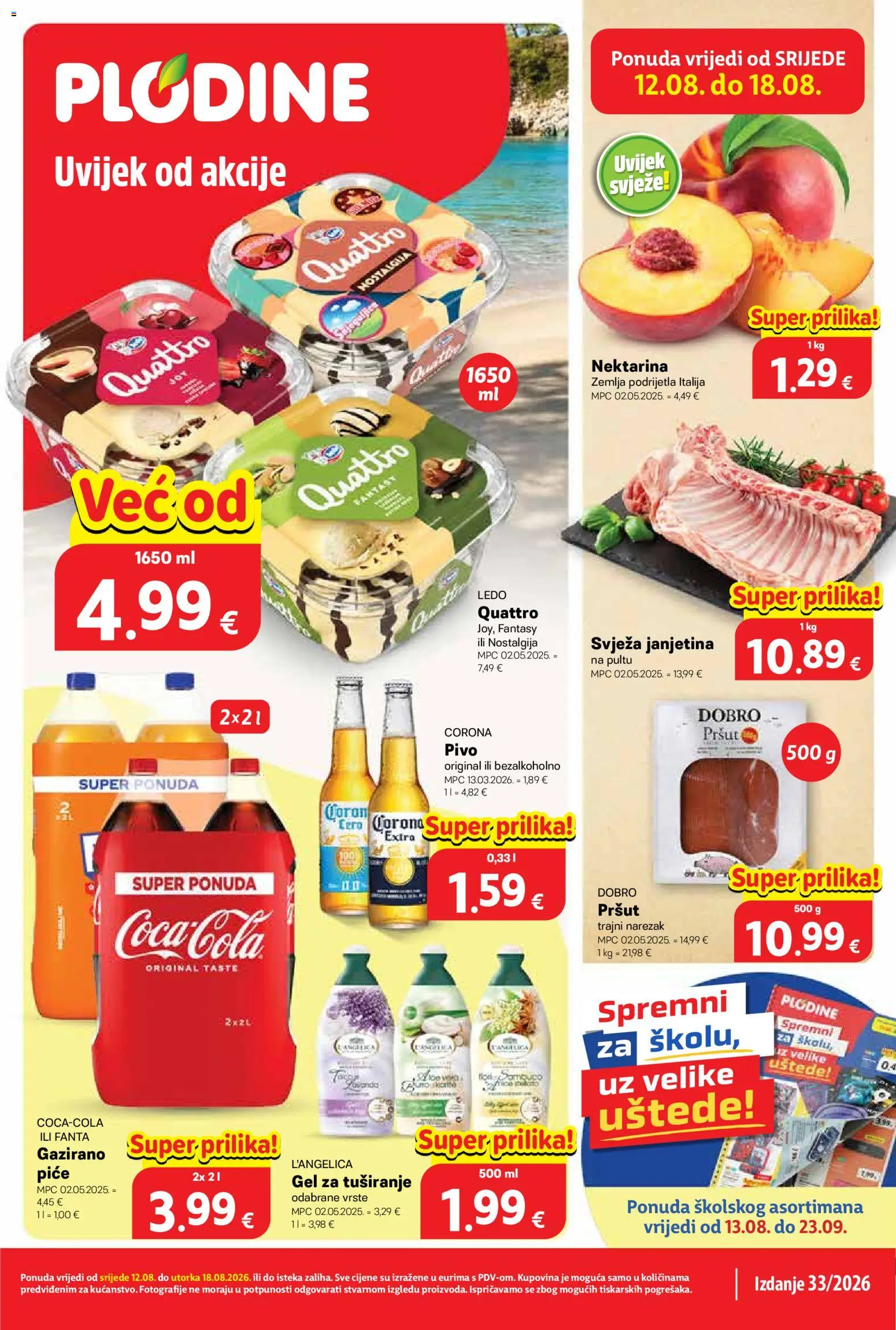 Pregled letka Plodine Katalog trgovine Plodine vrijedi od 12.08.2026