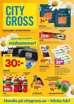 Förhandsgranska reklamblad City Gross erbjudanden från butik City Gross gäller från 15/06/2026