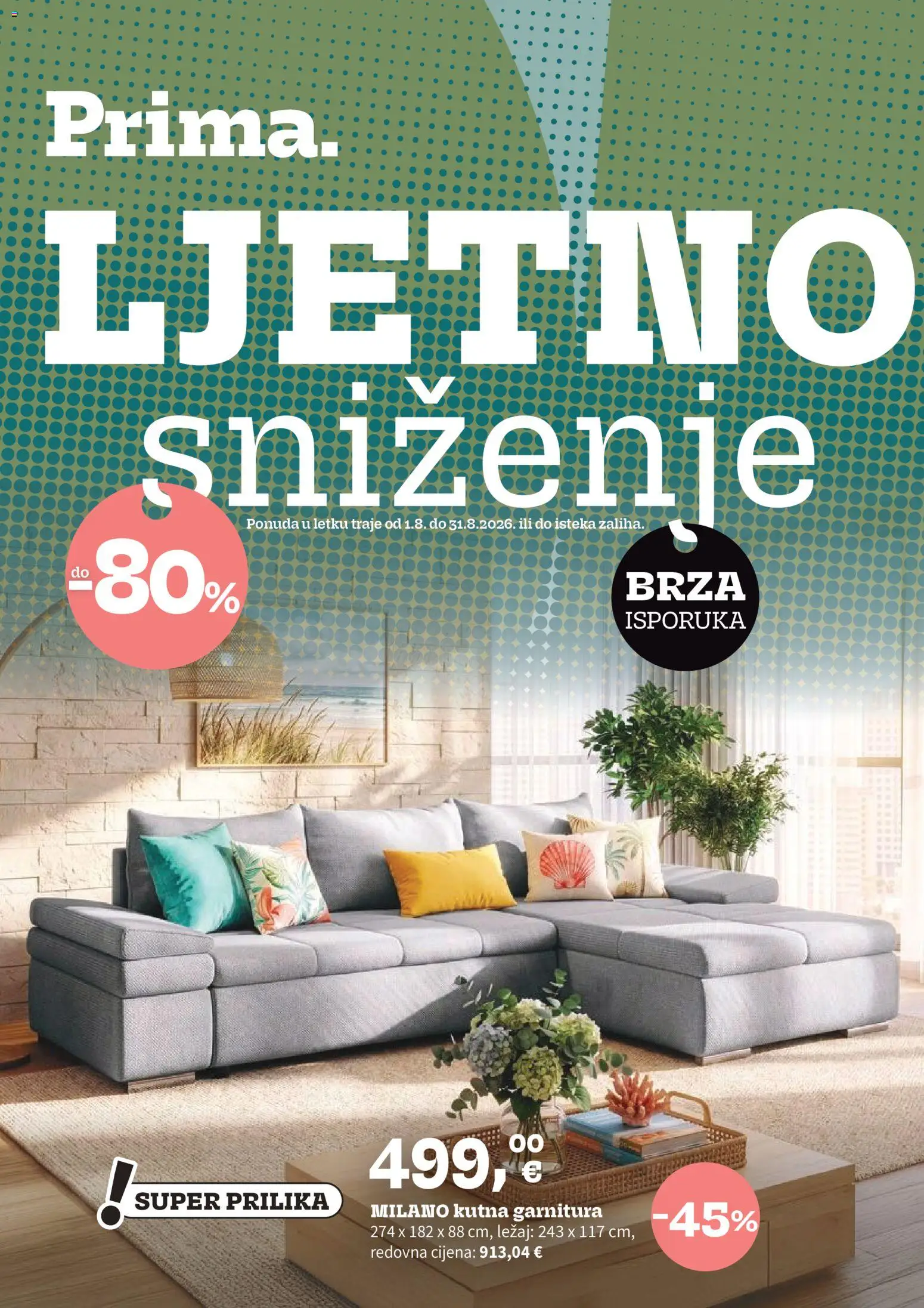 Pregled letka Prima Katalog trgovine Prima vrijedi od 01.08.2026